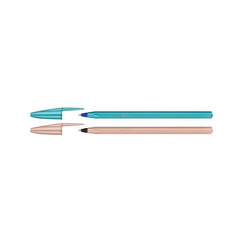 BIC Kugelschreiber Cristal Glacé, sortiert in blau und rosé-0