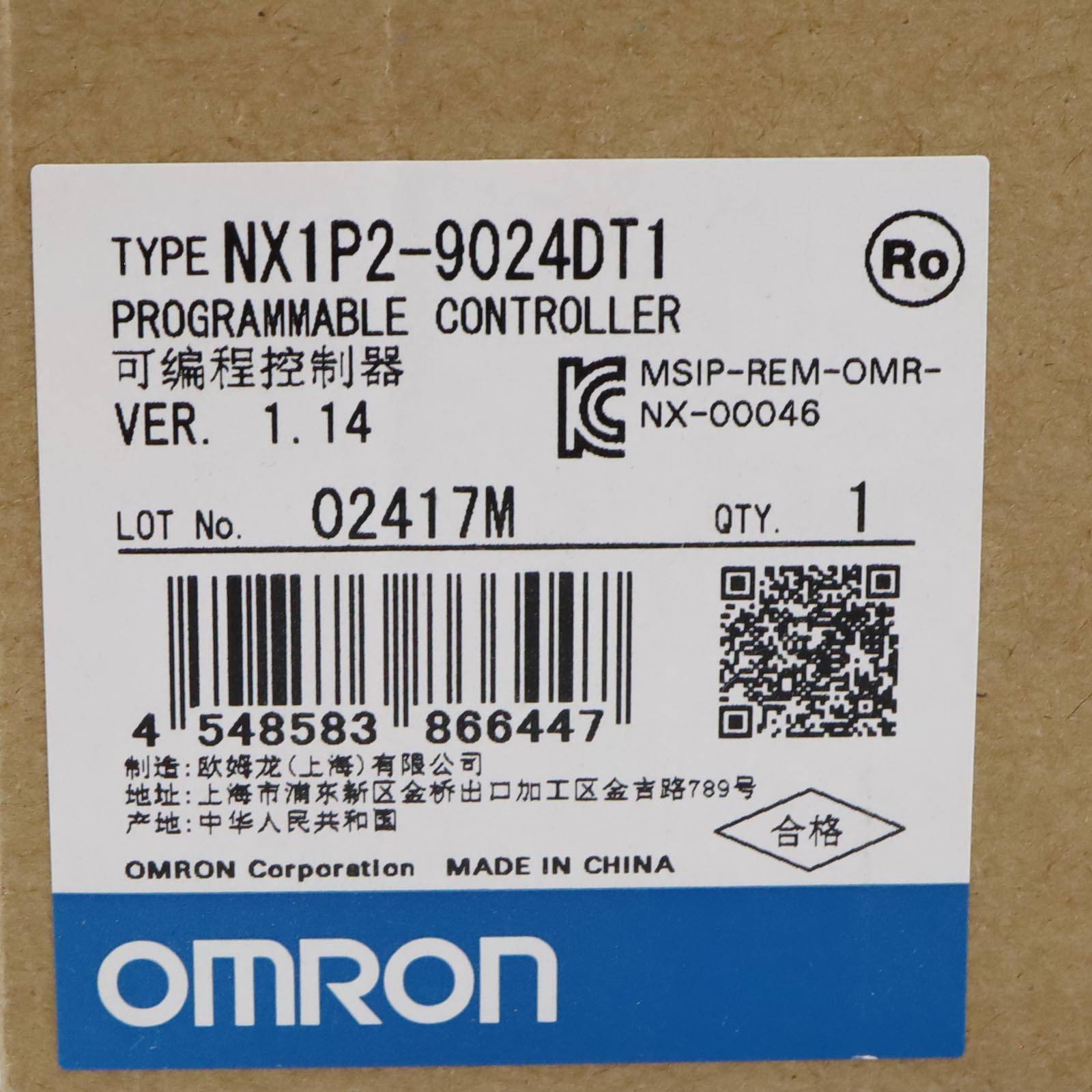 Omron Maschinen Controller NX1P2-9024DT1 OVP-3