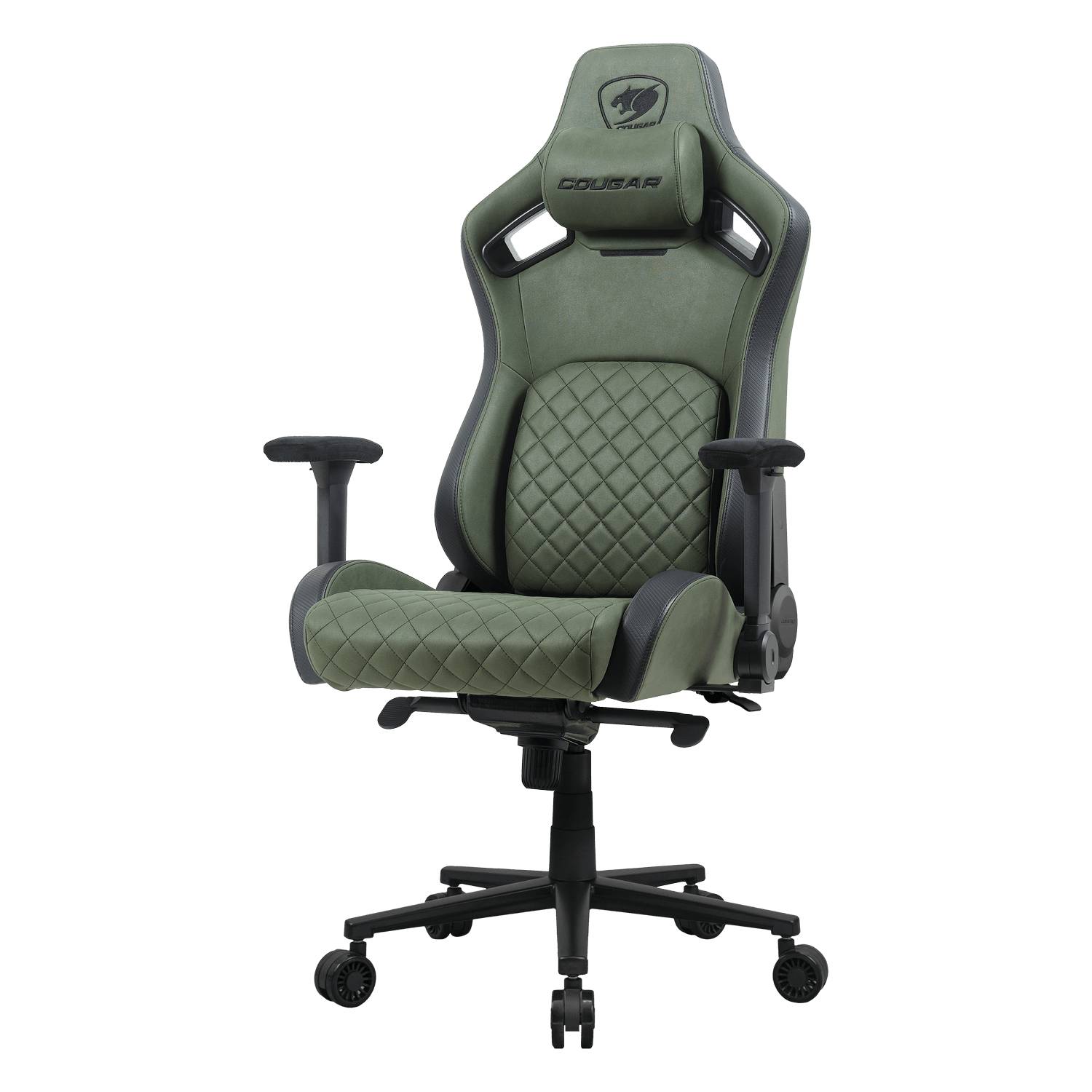COUGAR DEFENSOR S ARMY GREEN F, Universal-Gamingstuhl, 150 kg, Gepolsterter Sitz, Gepolsterte Rückenlehne, Schwarz, Schw-2