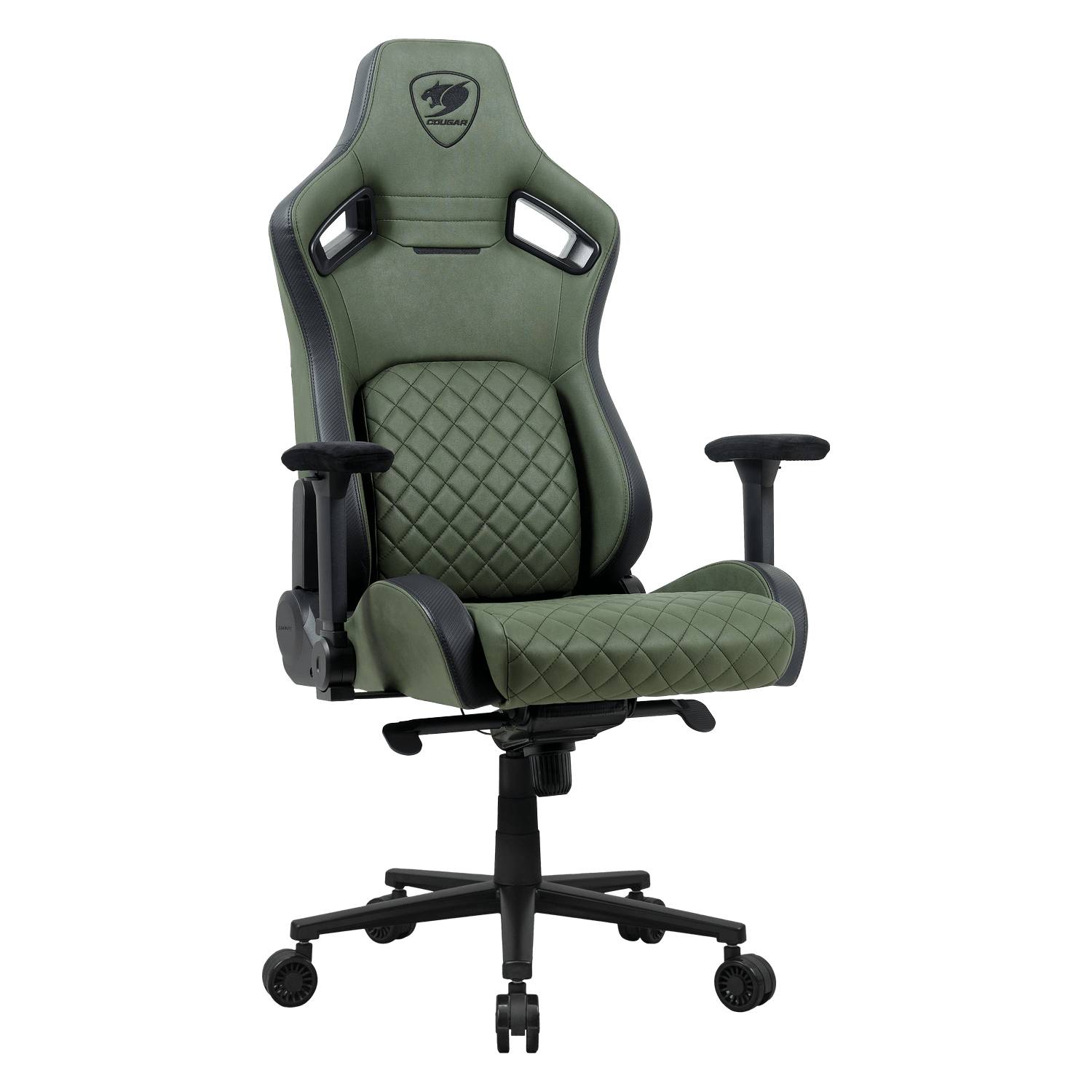 COUGAR DEFENSOR S ARMY GREEN F, Universal-Gamingstuhl, 150 kg, Gepolsterter Sitz, Gepolsterte Rückenlehne, Schwarz, Schw-4