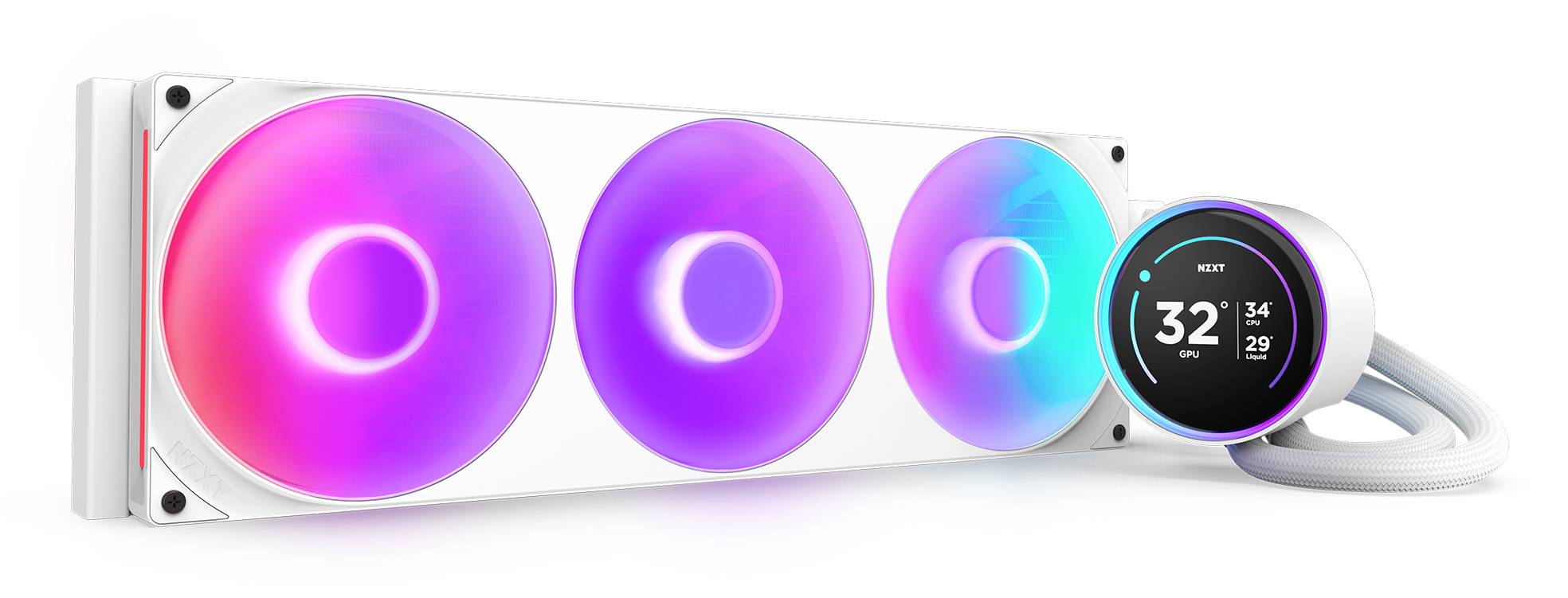 NZXT Kraken Elite 420 RGB, All-in-One-Flüssigkeitskühler, 14 cm, Weiß-0