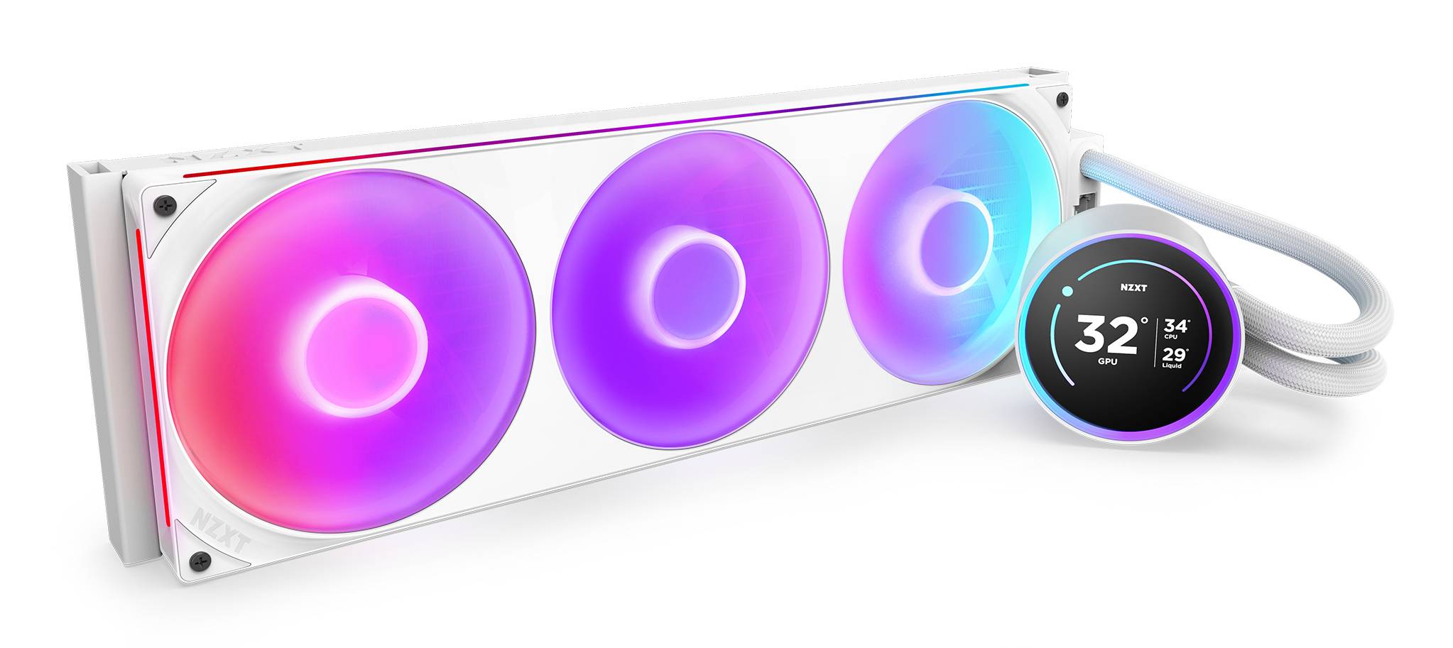 NZXT Kraken Elite 420 RGB, All-in-One-Flüssigkeitskühler, 14 cm, Weiß-1