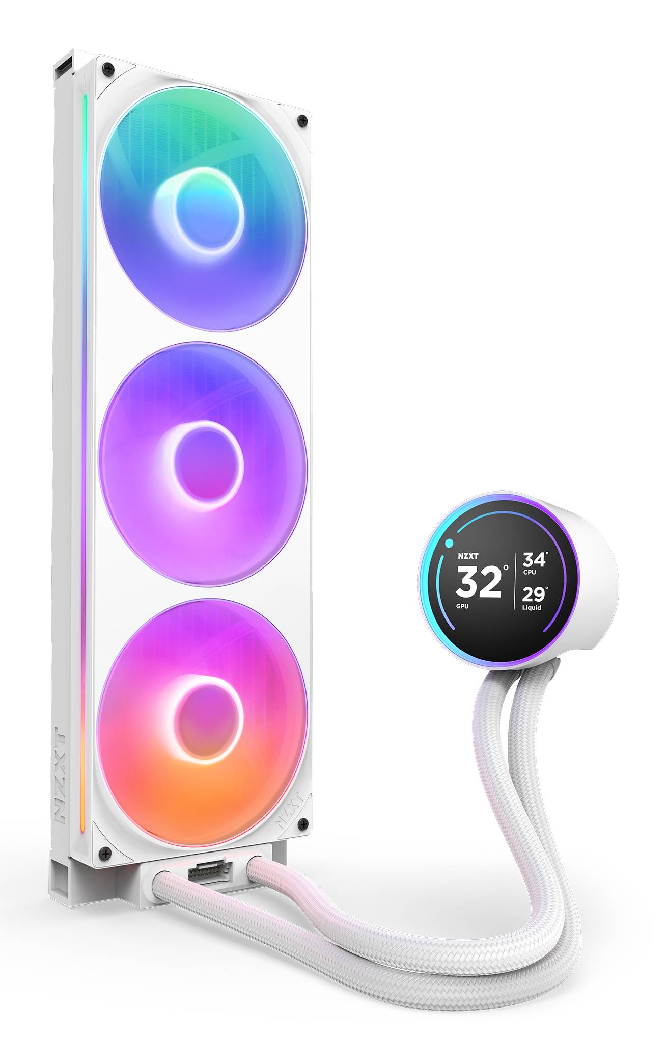 NZXT Kraken Elite 420 RGB, All-in-One-Flüssigkeitskühler, 14 cm, Weiß-2