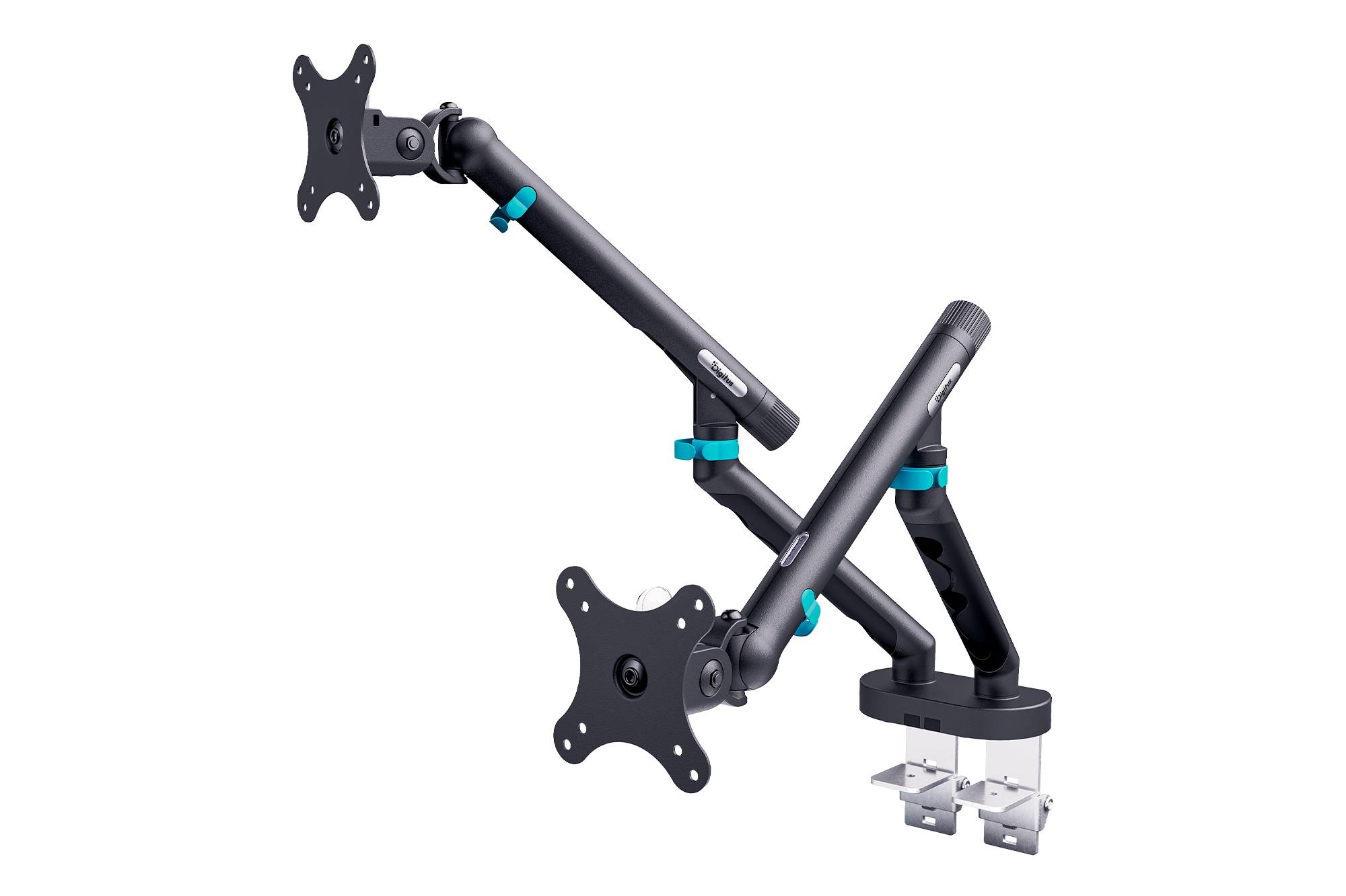 DIGITUS TIS 35 2TFT, 4Gelenke schwarz max.10KG mech. Feder Multimedia-Technik Tischhalter für-1