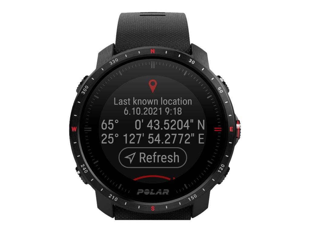 POLAR Grit X Pro - Schwarz DLC - Sportuhr mit Band - Fluorkautschuk (FKM)-1