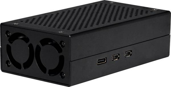 JOY-IT - Raspberry Pi RB-ALUCASEP5-M2, Hülle, Raspberry Pi, Raspberry Pi, Schwarz, Aluminium, 108 mm