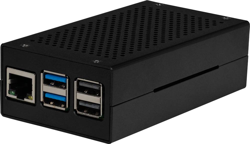 JOY-IT - Raspberry Pi RB-ALUCASEP5-M2, Hülle, Raspberry Pi, Raspberry Pi, Schwarz, Aluminium, 108 mm-2