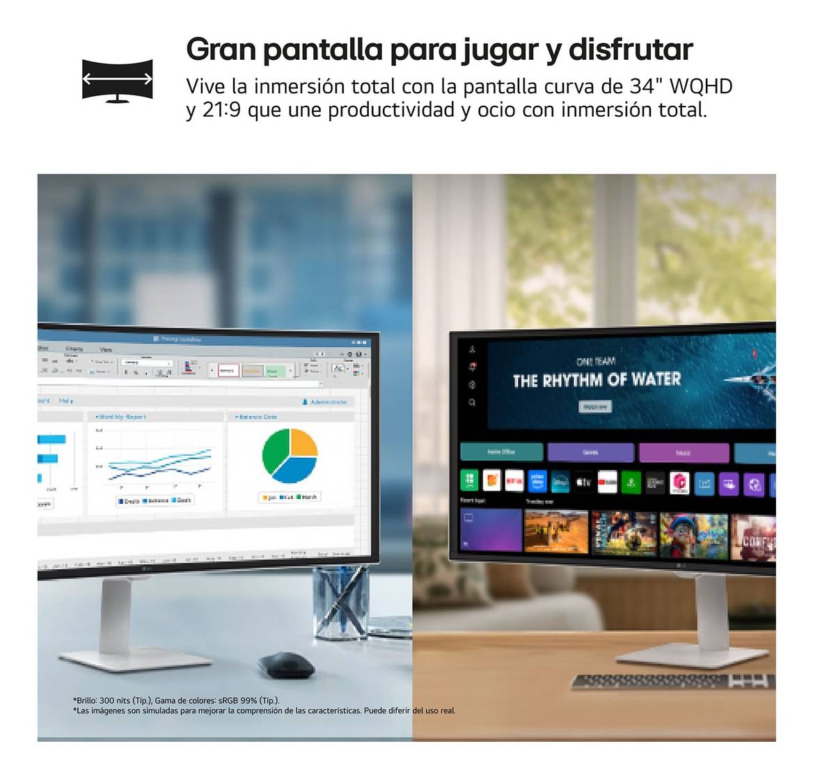 LG 34U601SA-W Dual WQHD Smart Curved Monitor 86,4 cm 34 Zoll-2