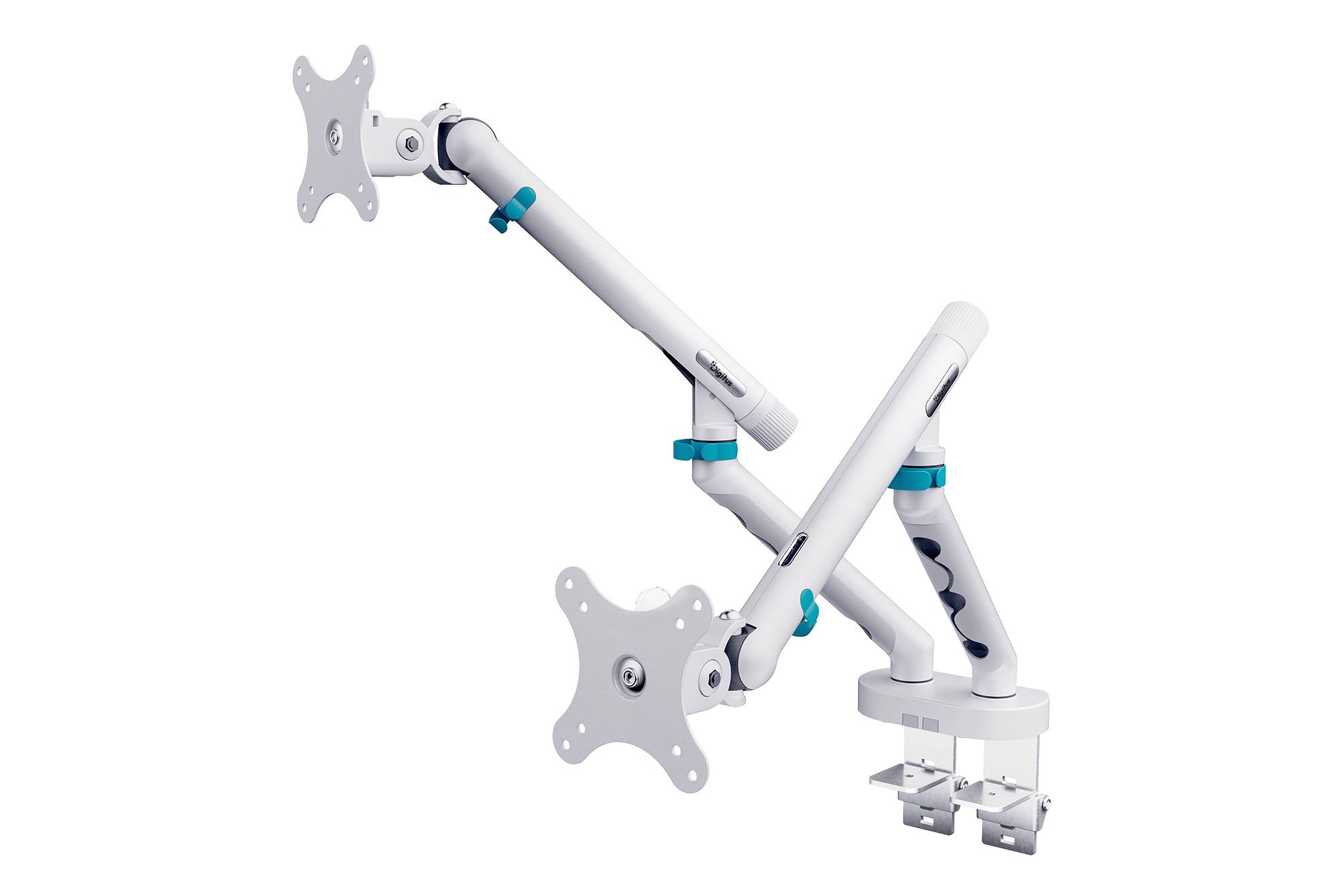 DIGITUS TIS 35 2TFT 2Gelenke Feder schwarz Max.2x10KG Dual Multimedia-Technik Tischhalter für-1