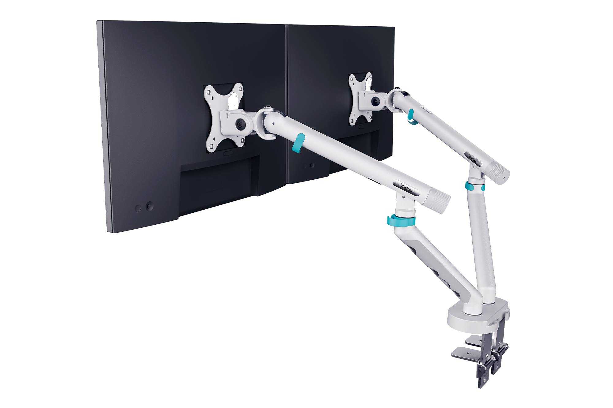 DIGITUS TIS 35 2TFT 2Gelenke Feder schwarz Max.2x10KG Dual Multimedia-Technik Tischhalter für-4