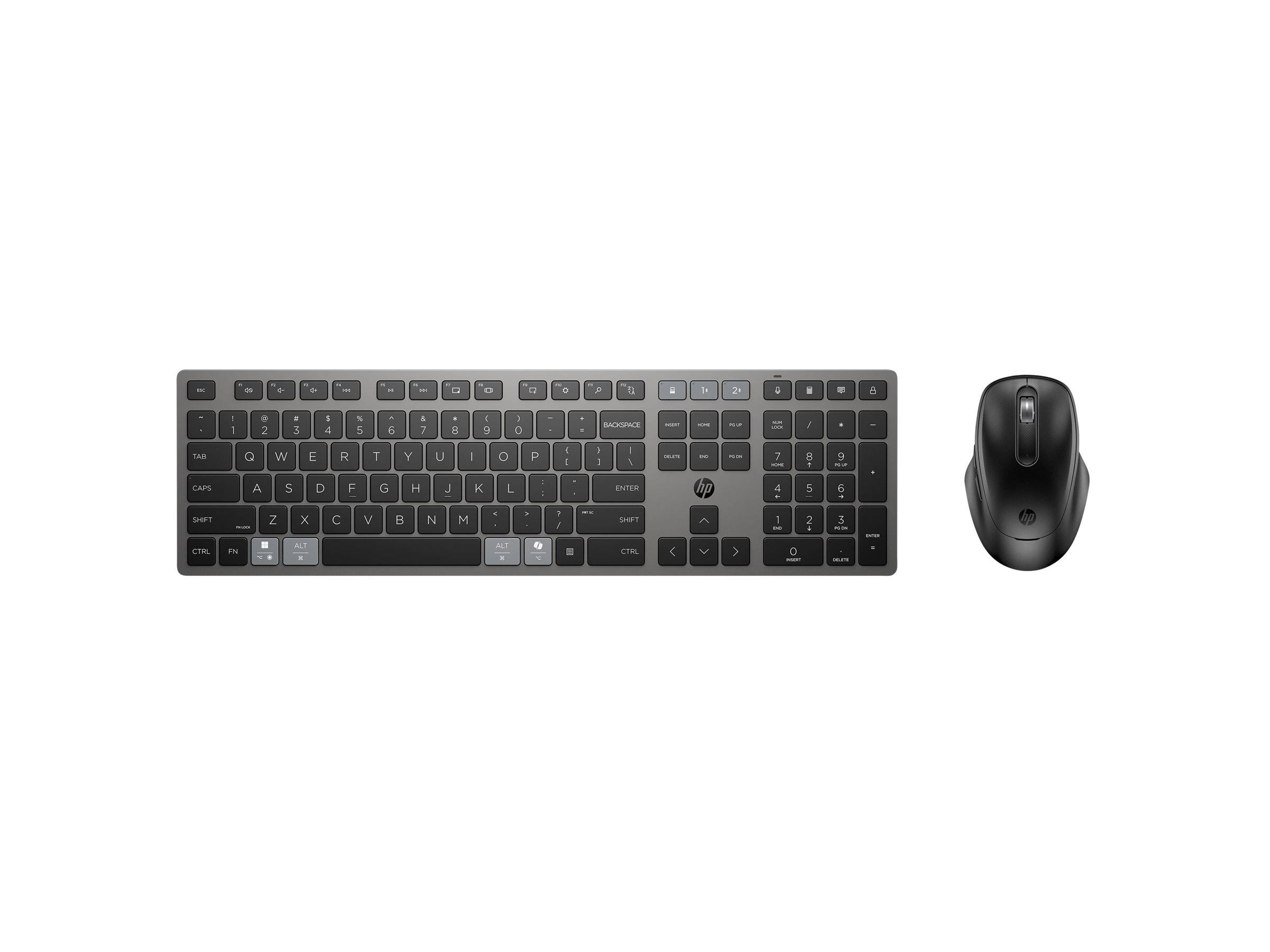 HP 720 Dual-Mode Rechargeable Wireless Keyboard and Mouse Combo-GR P Tastatur-1