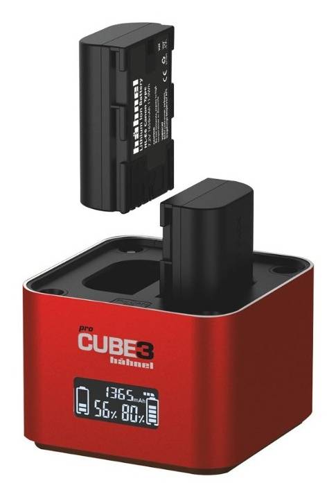 Hähnel Doppelladegerät Pro Cube 3 - Canon mit LCD-Display retail - Ladegerät - Lithium-Ionen (Li-Ion)-1