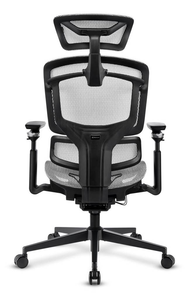 Sharkoon OfficePal C50M, Gepolsterter Sitz, Vernetzte Rückenlehne, Schwarz, Schwarz, Stoff, Schaum, Netz-4