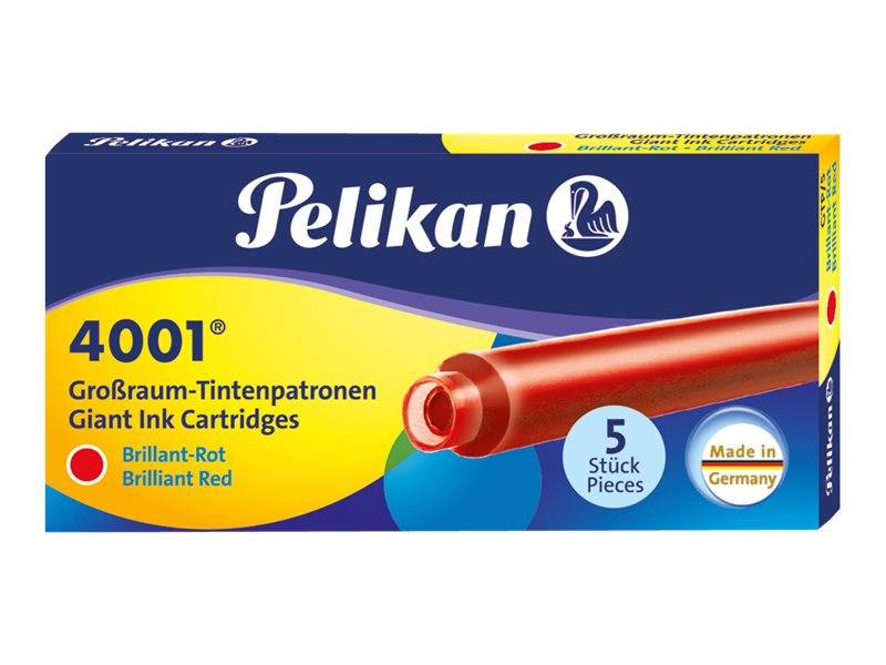 Pelikan 4001 - Tintenpatrone - Brillantrot (Packung mit 5)-2