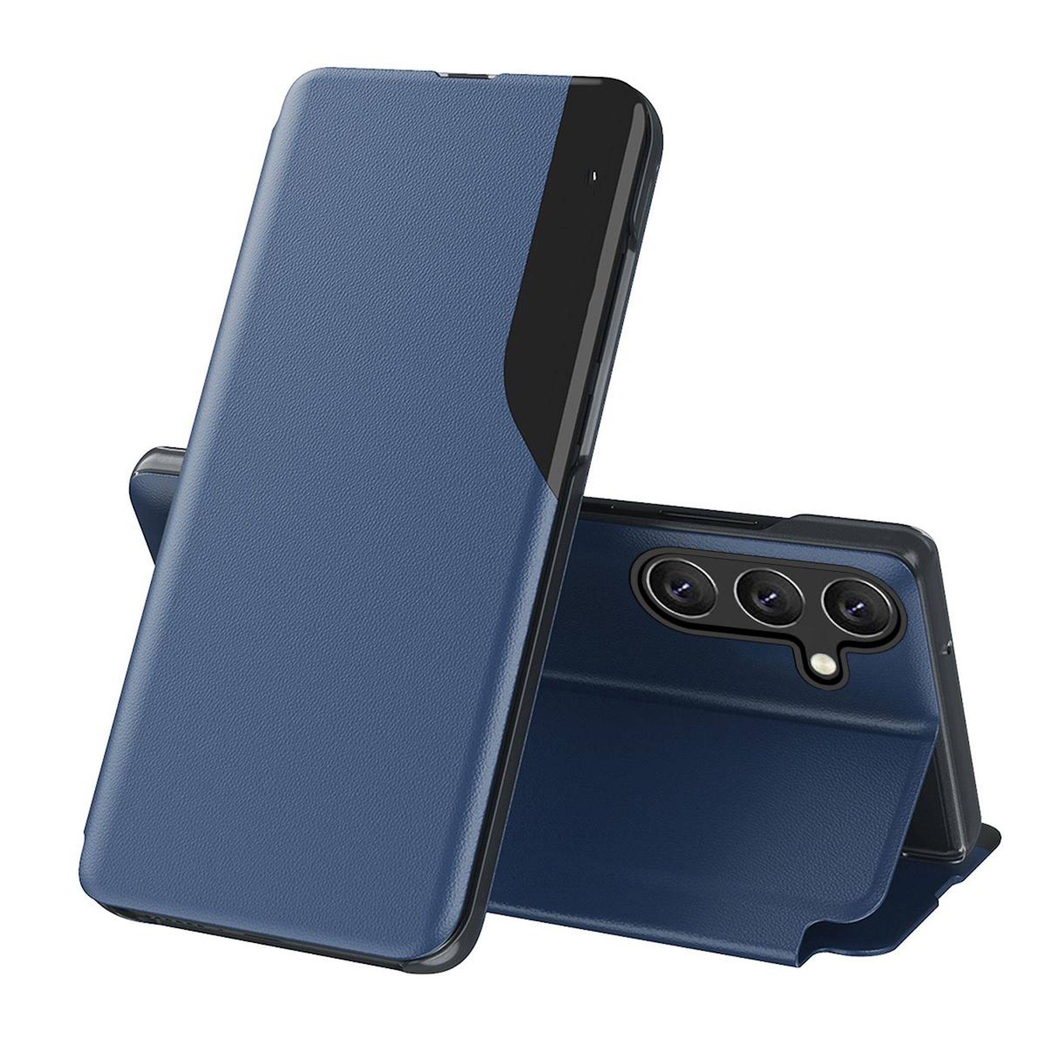 Handy Hülle Flip Case für Samsung Galaxy S26 Plus Magnetisch Smart View Blau-0