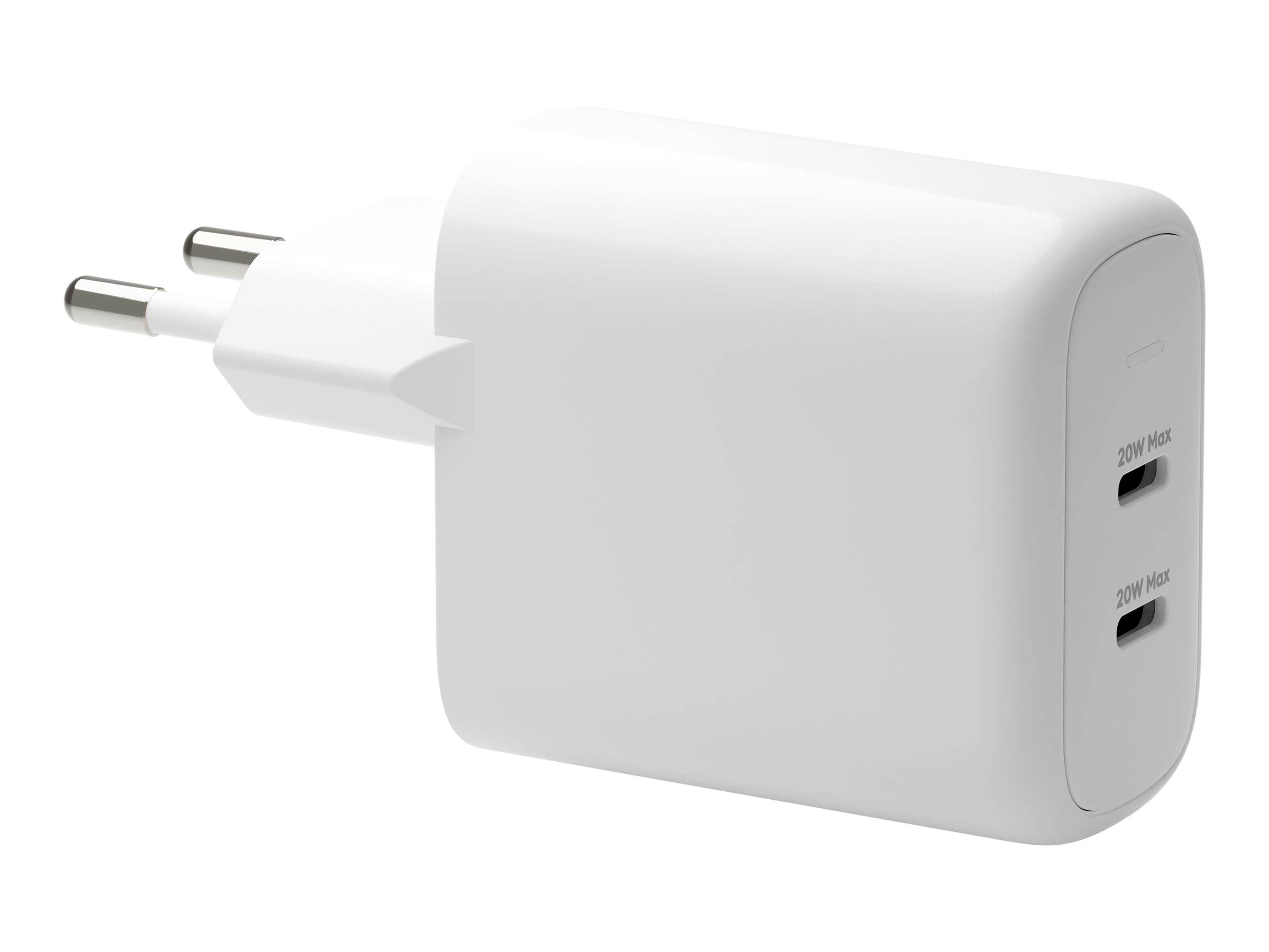 dbramante1928 re-charge - Netzteil - 20 Watt - 3 A - PD/PPS - 2 Ausgabeanschlussstellen (24 pin USB-C)-0