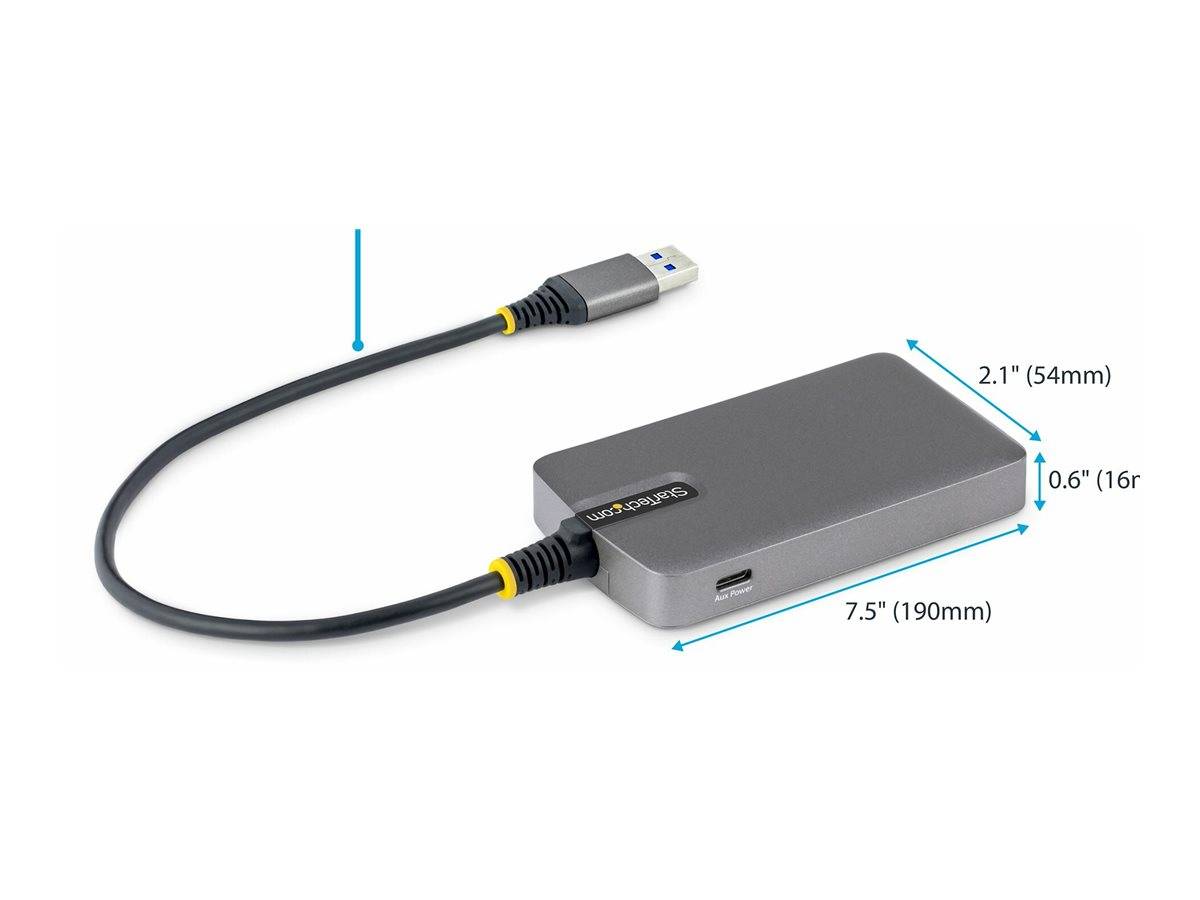 StarTech.com Hub - 4 x USB 3.2 Gen 1 + 1 x-1