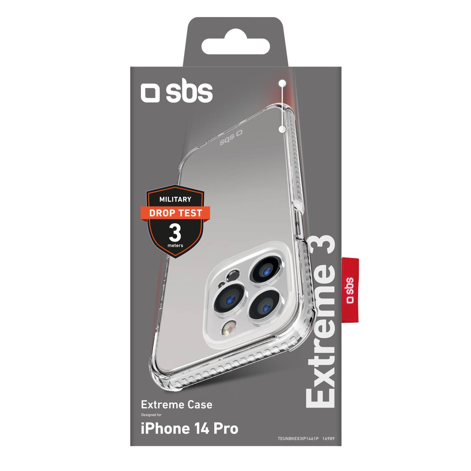 SBS Extreme X3 - Cover - Apple - iPhone 14 Pro - 15,5 cm (6.1 Zoll) - Transparen-1