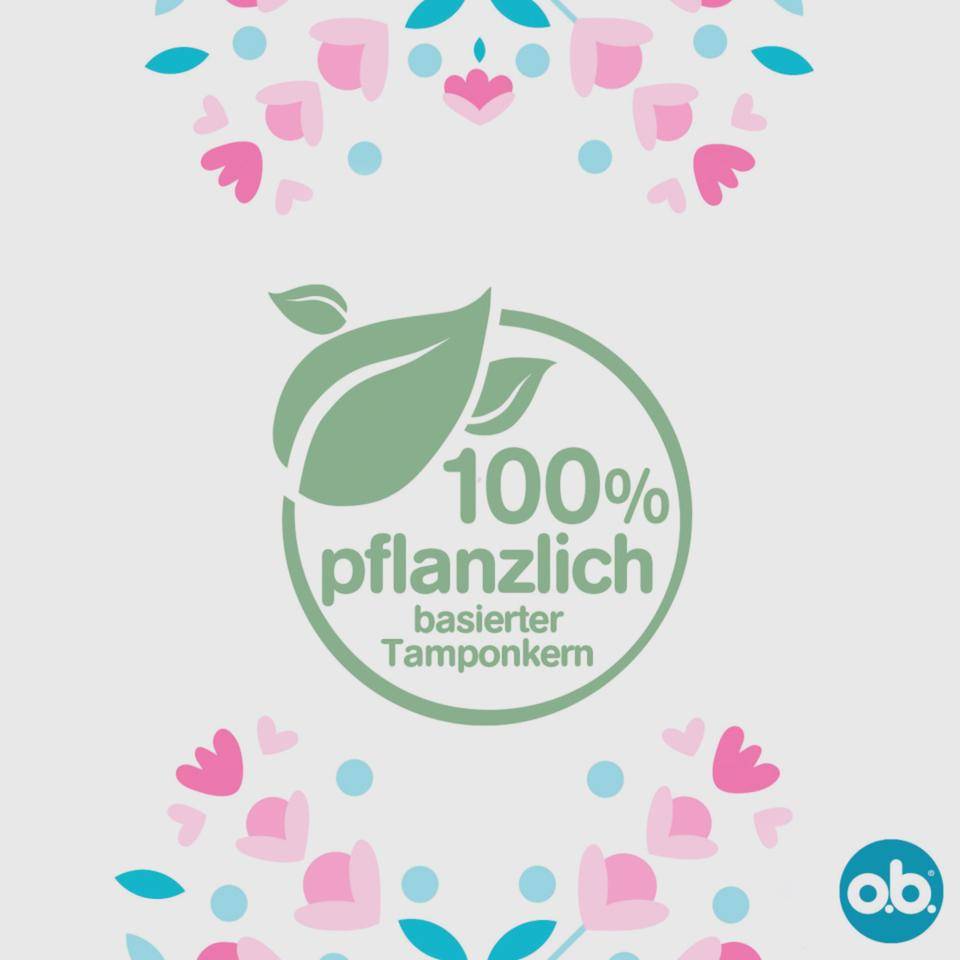 o.b.® Tampons normal, zuverlässiger Schutz, Wattefasern, 32/Pack, 7 Packungen/VE-2