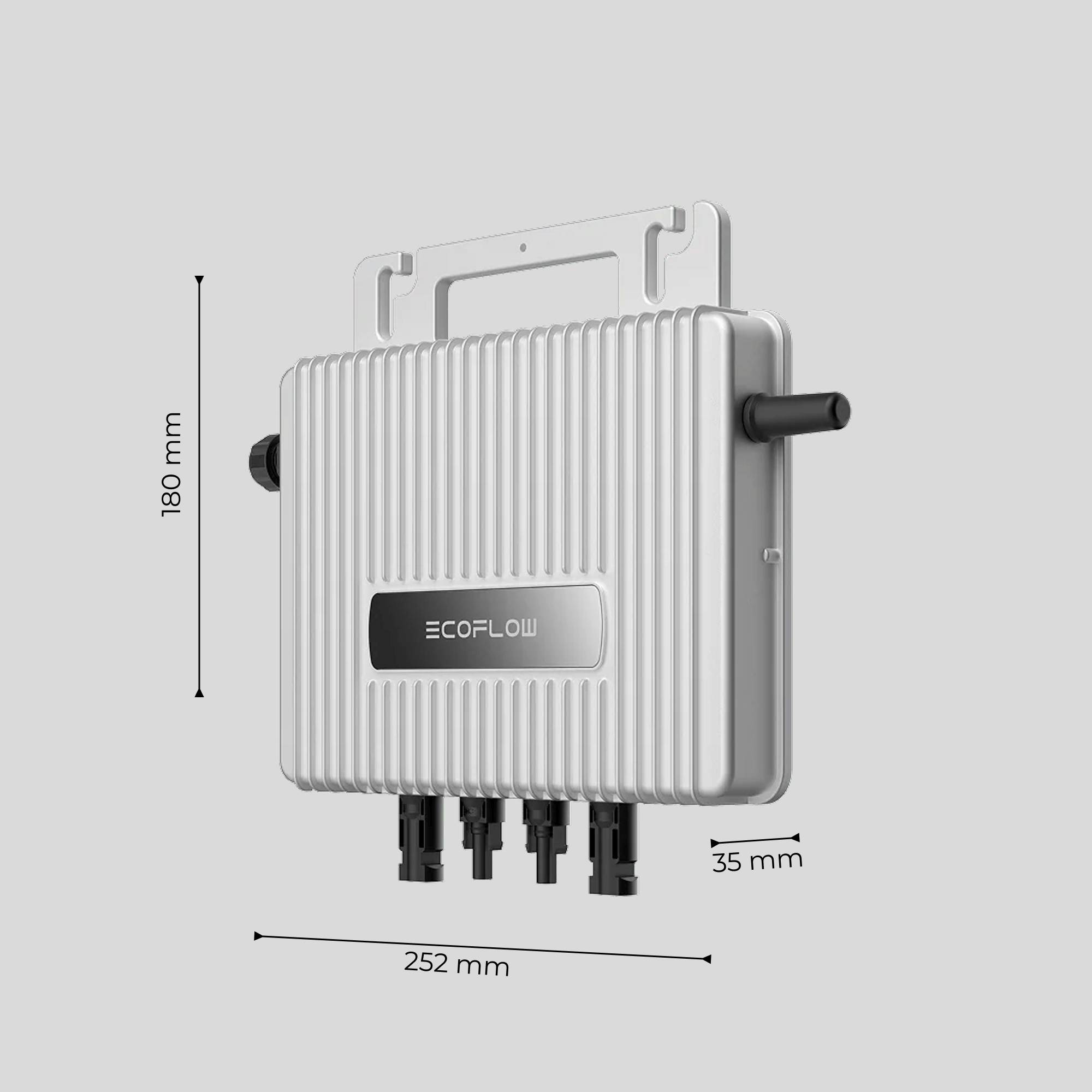 Symbolbild für ECOFLOW Inverter 800 Watt für Balkonkraftwerk mit 5m Anschlusskabel und 4x 100cm Solarkabel