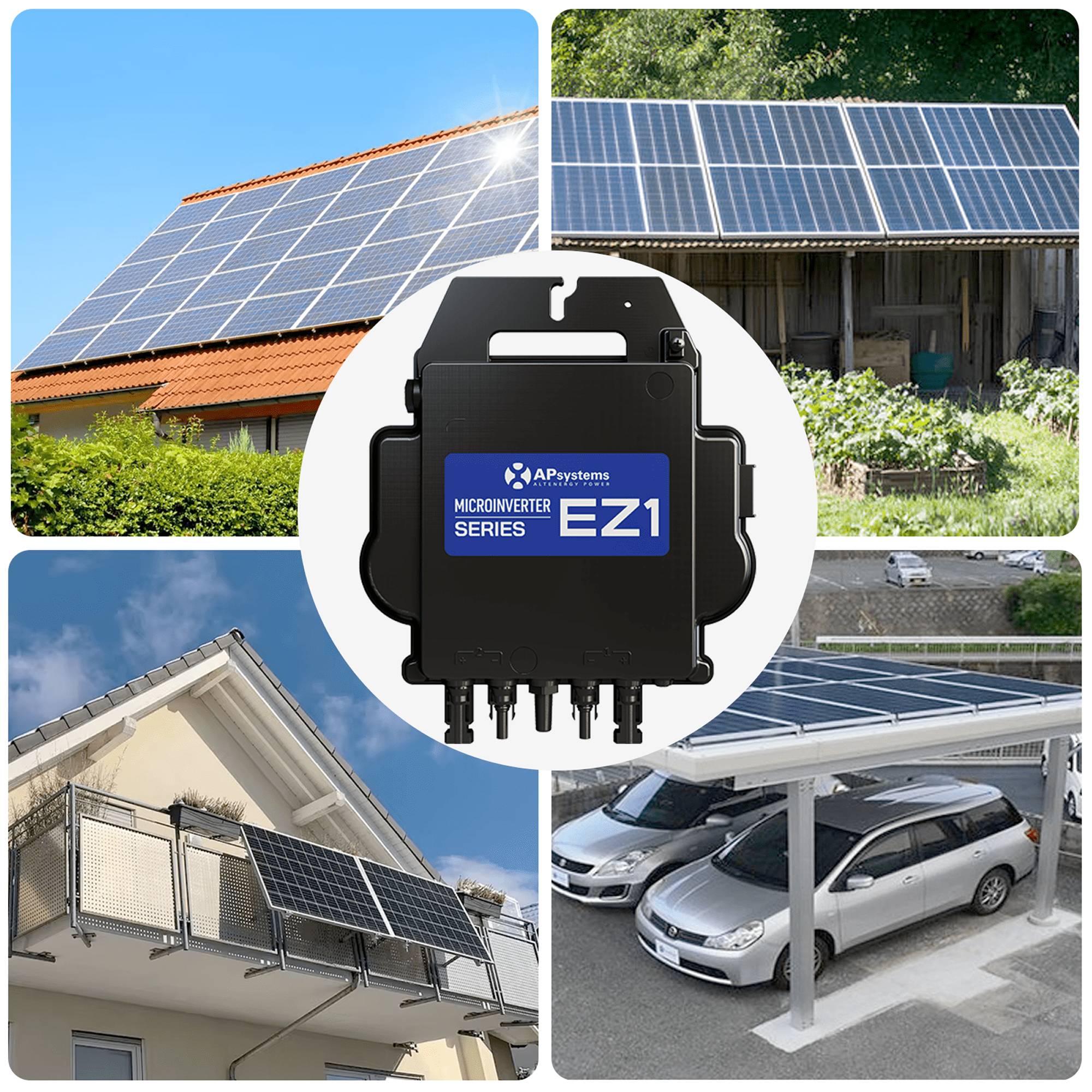 AP Systems Inverter 800 Watt für Balkonkraftwerk mit 5m Anschlusskabel und 4x 100cm Solarkabel-6