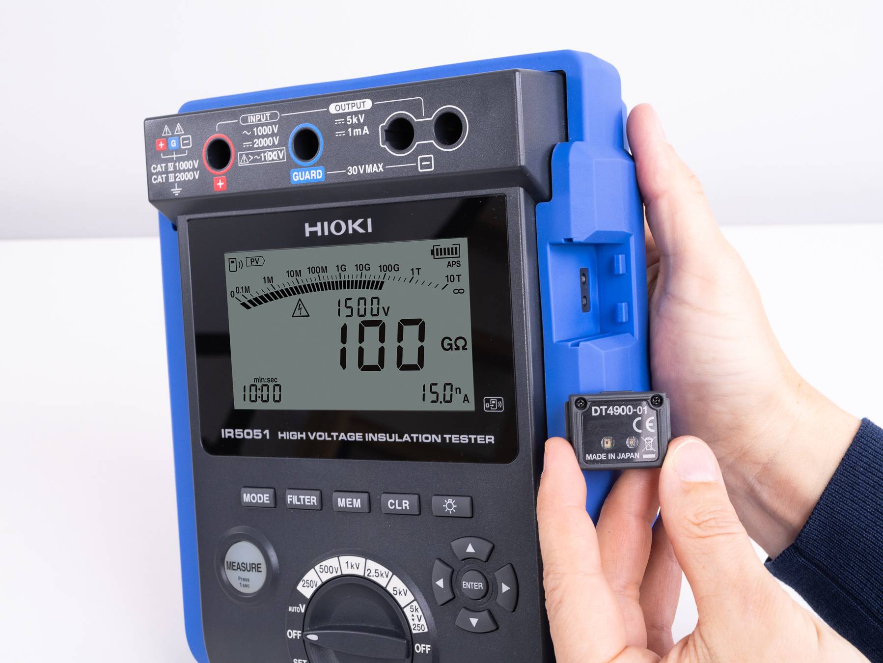 Hioki IR5051-90 - Portabler Hochspannungs-Isolationstester für PV-Systeme mit Z3210-4