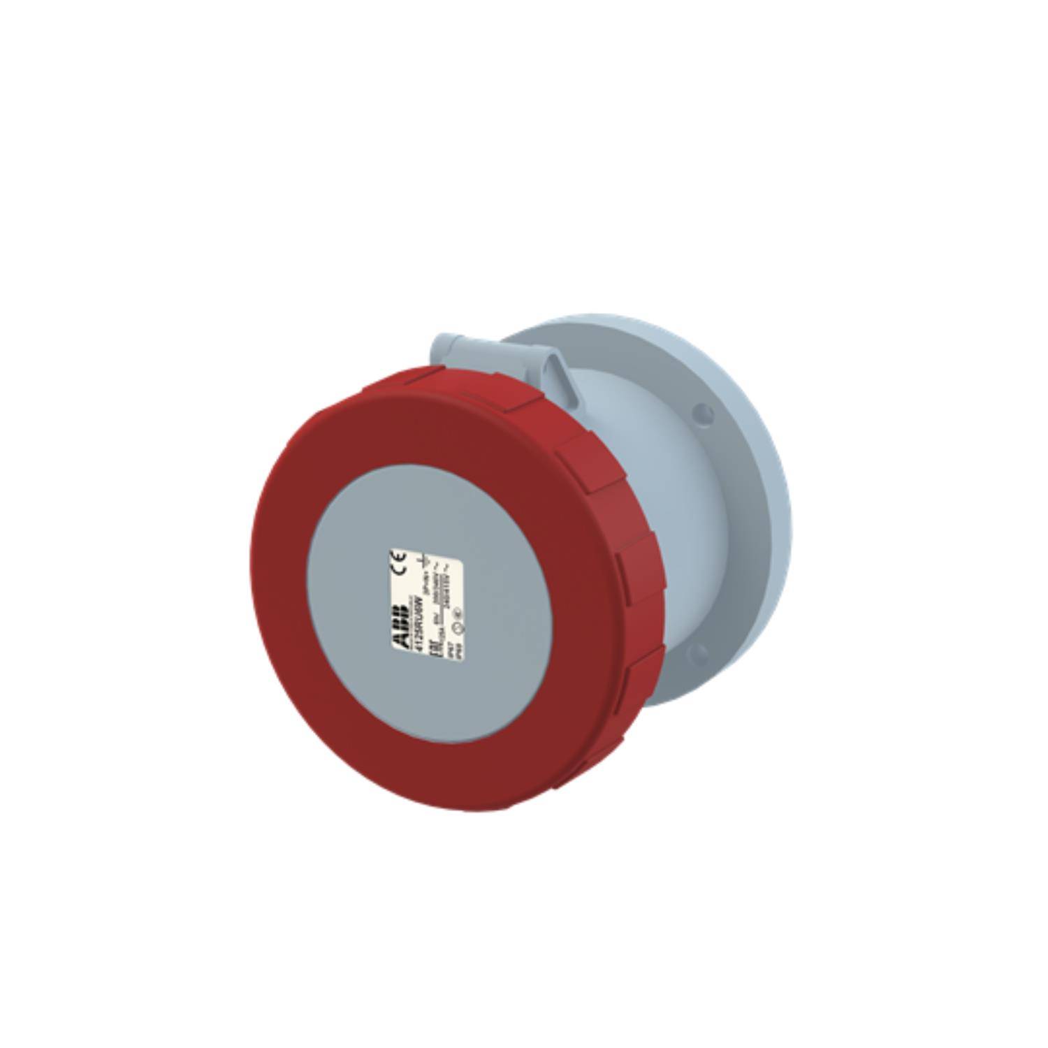 Amphenol 125 Ampere CEE Einbausteckdose 5-polig (3P+N+PE) Buchse, Kodierung 6h rot 200/346V bis 240/415V Frequenz 50-0