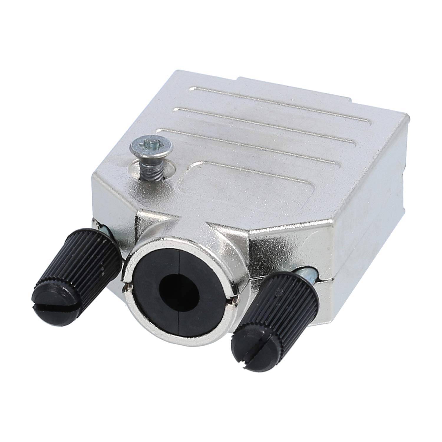 D-Sub Metallgehäuse passend für D-Sub Einsatz 9-polig, 15-polig (HD) gerade, Klemmbereich 4,0mm - 11,7mm - 1 Stück-3