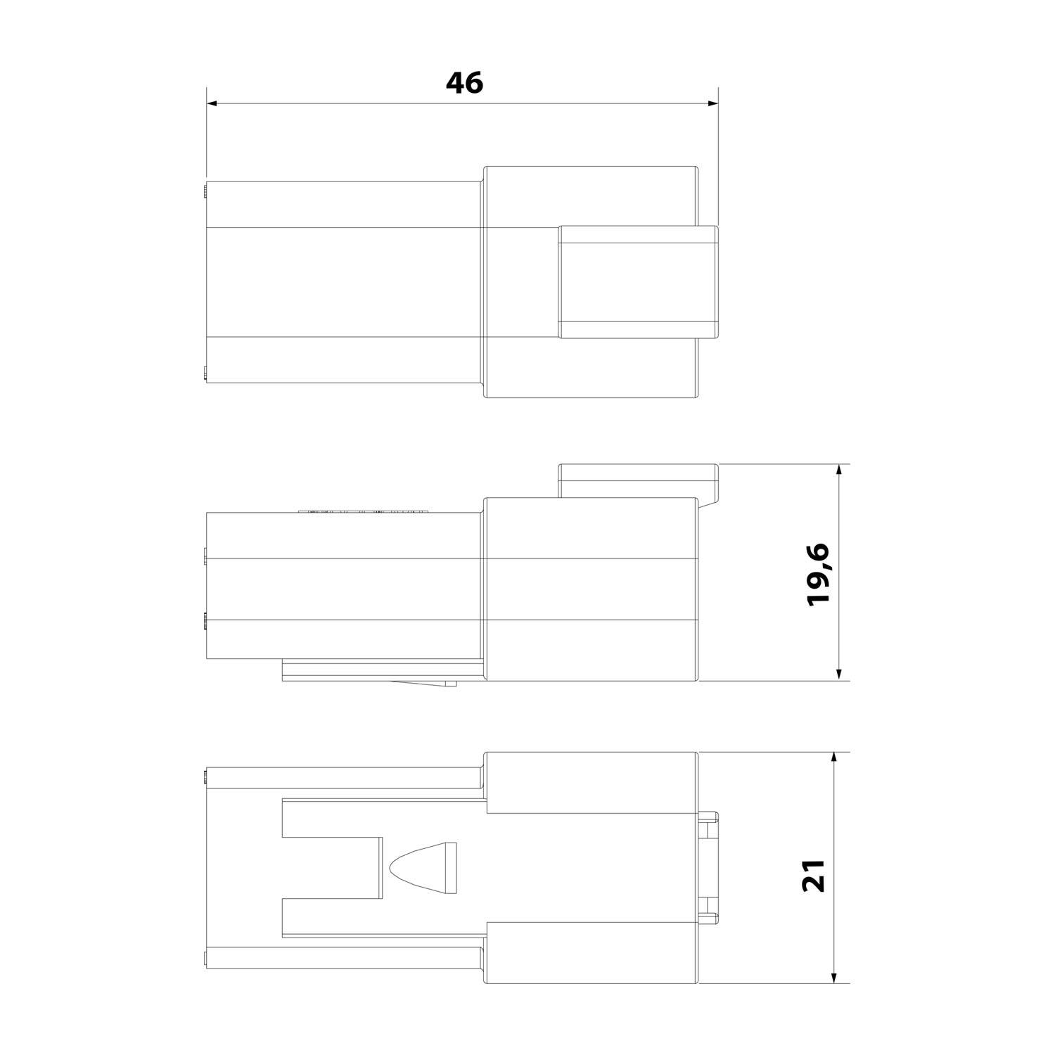 Amphenol AS-4SM 109 Kabelstecker AT-Serie Stift, 4-polig, Crimpanschluss Isolationsdurchmesser 2,24mm - 3,68mm,-2