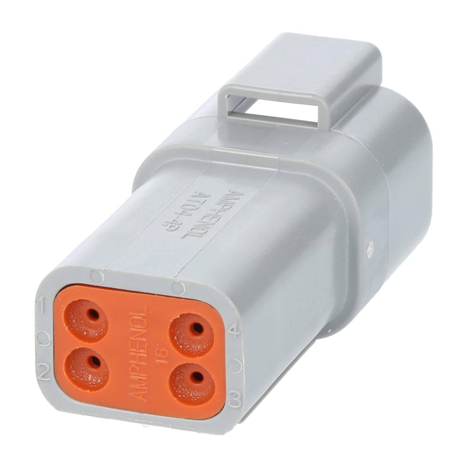 Amphenol AS-4SM 109 Kabelstecker AT-Serie Stift, 4-polig, Crimpanschluss Isolationsdurchmesser 2,24mm - 3,68mm,-3