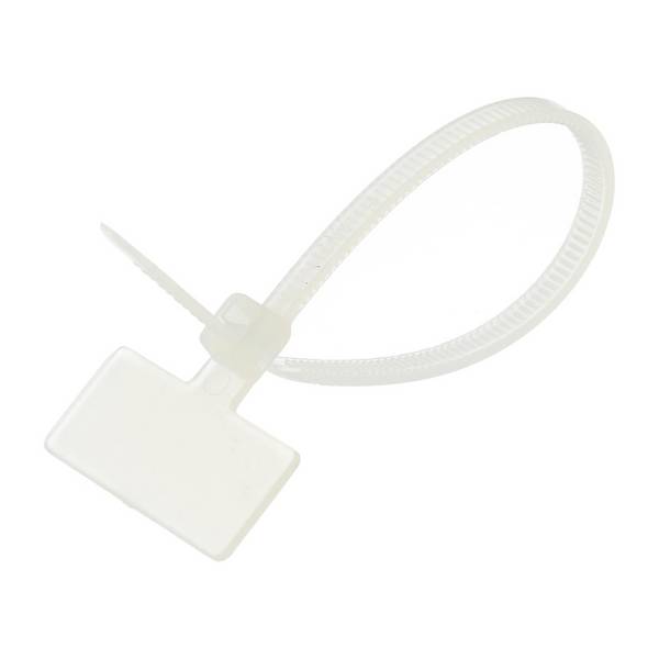 Markierungsbinder mit Beschriftungsfeld querstehenden VPE 100 Stück Maße L/B/H 98,0mm x 2,5mm, Farbe natur - 1 Stück