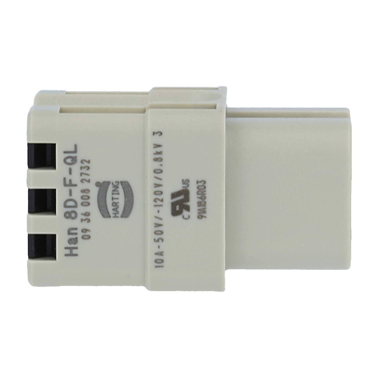 HARTING Han 8D Buchseneinsatz (F) Quick-Lock-Anschluss, 8-polig AC 50V / DC 120V, 10A - 1 Stück-4
