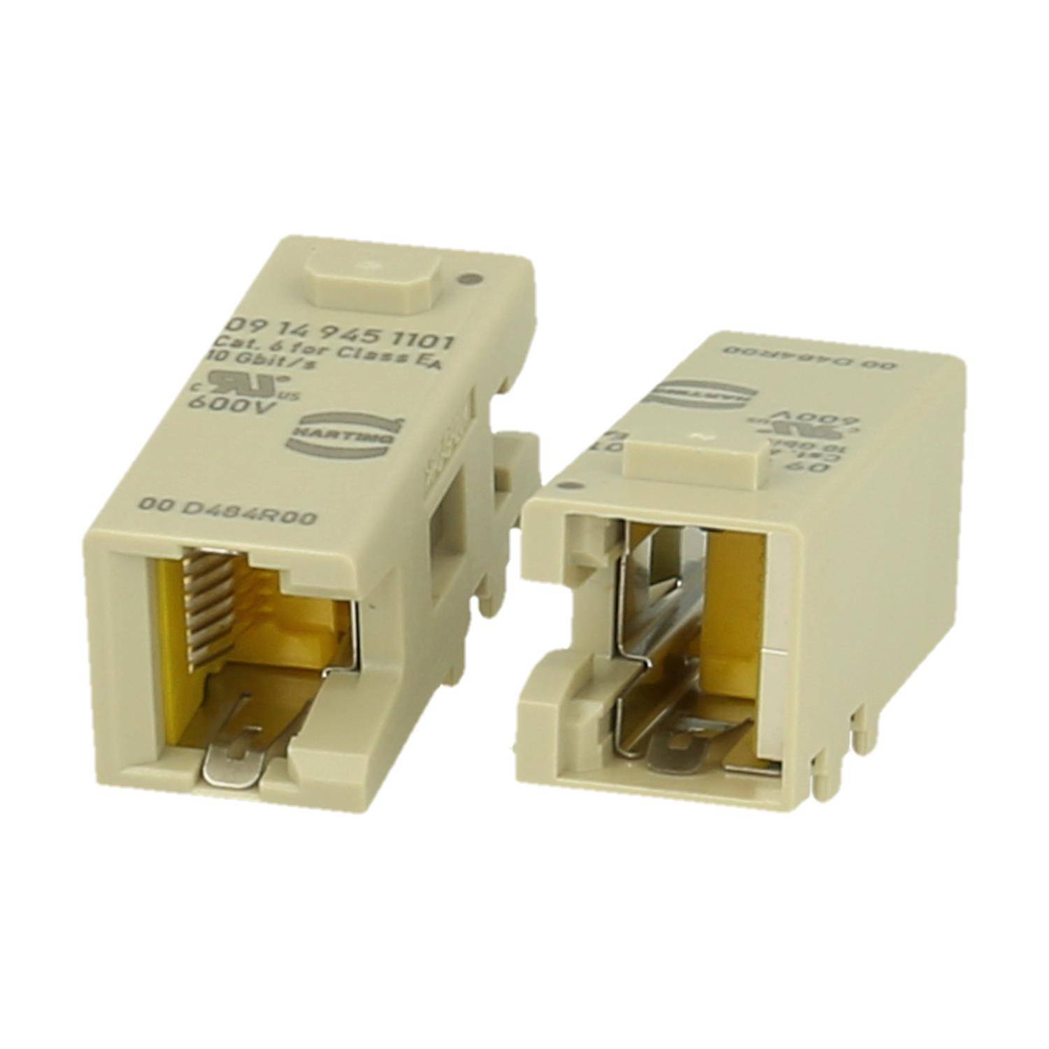 2 Stk. Harting Han Domino RJ45 Cube, 09149451101-1