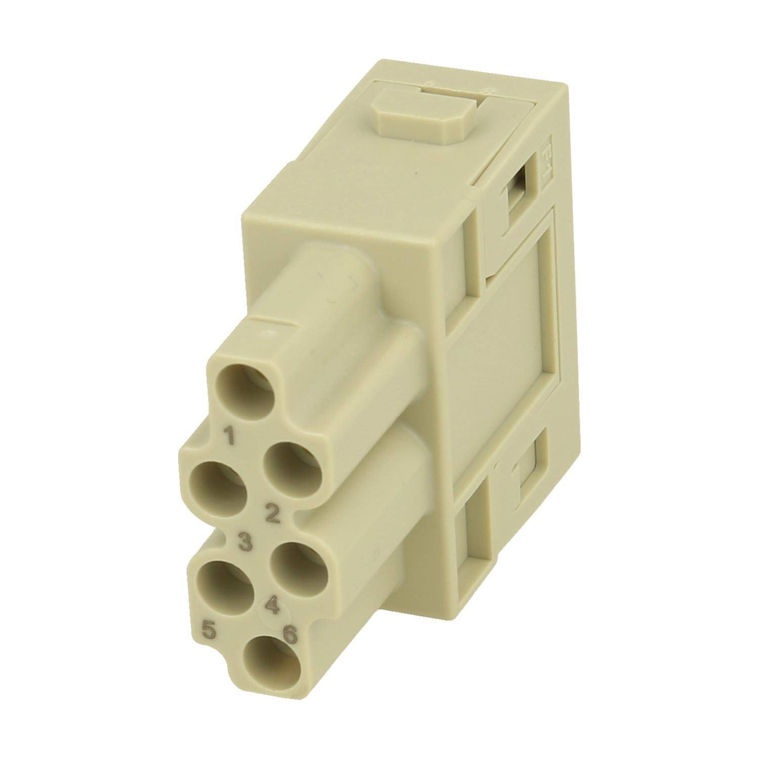 Han E Modul Buchseneinsatz (F) Push-In-Anschluss, 6-polig 500V, 16A - 1 Stück-3
