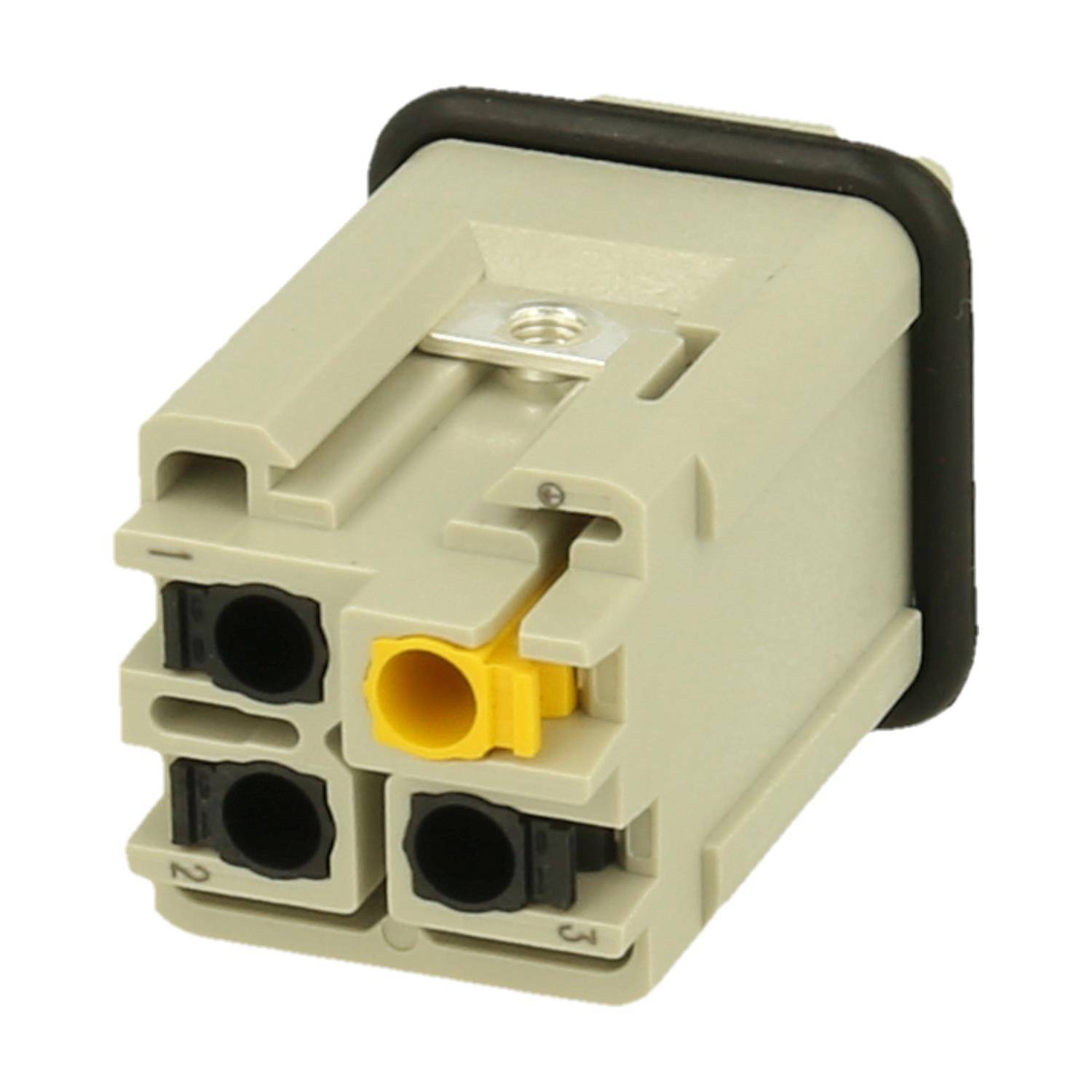 HARTING Han 3A Stifteinsatz (M) Quick-Lock-Anschluss, 3-polig+PE 230V/400V, 10A - 1 Stück-3