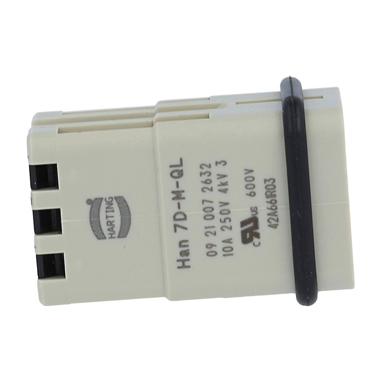 HARTING Han 7D Stifteinsatz (M) Quick-Lock-Anschluss, 7-polig+PE 250V, 10A - 1 Stück-4