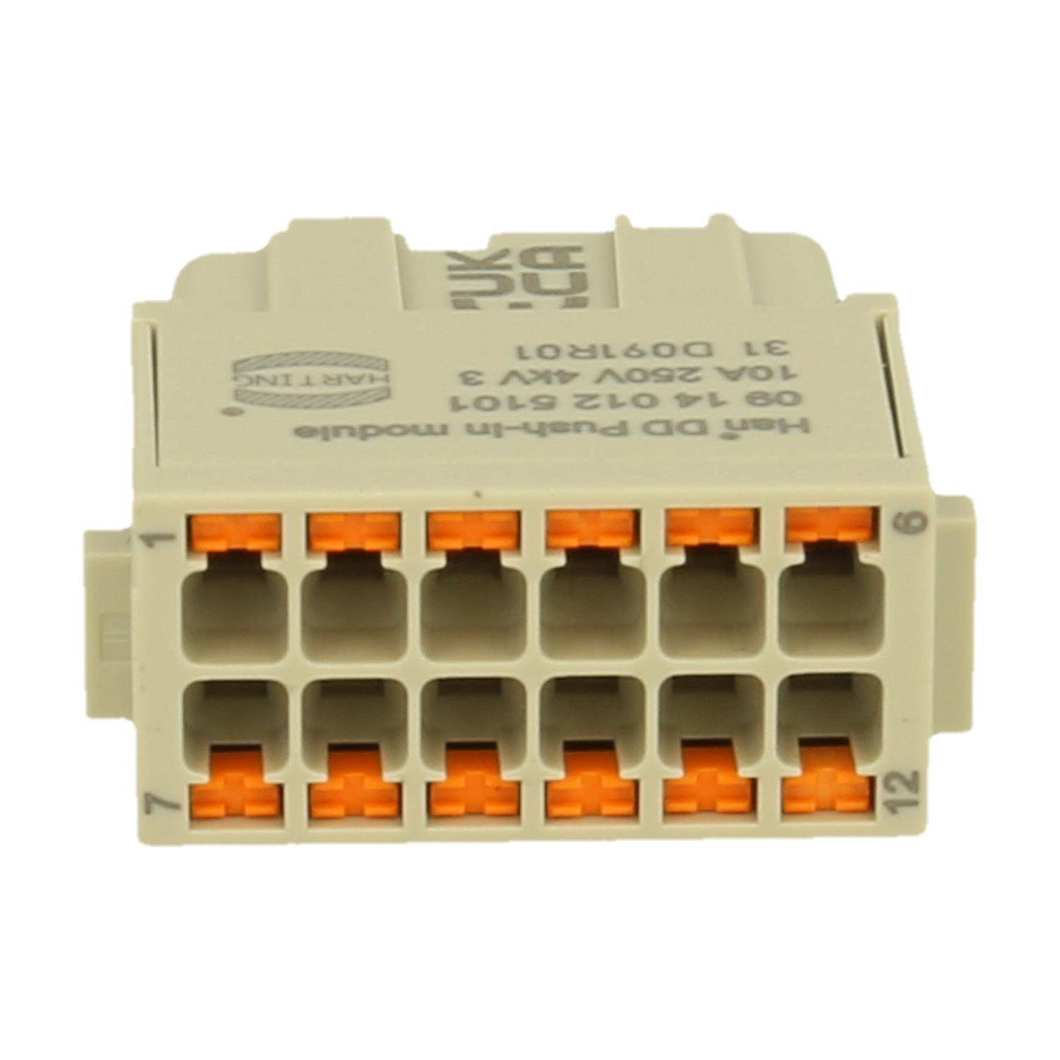 Han DD Modul Buchseneinsatz (F) Push-In-Anschluss, 12-polig 250V, 10A - 1 Stück-2