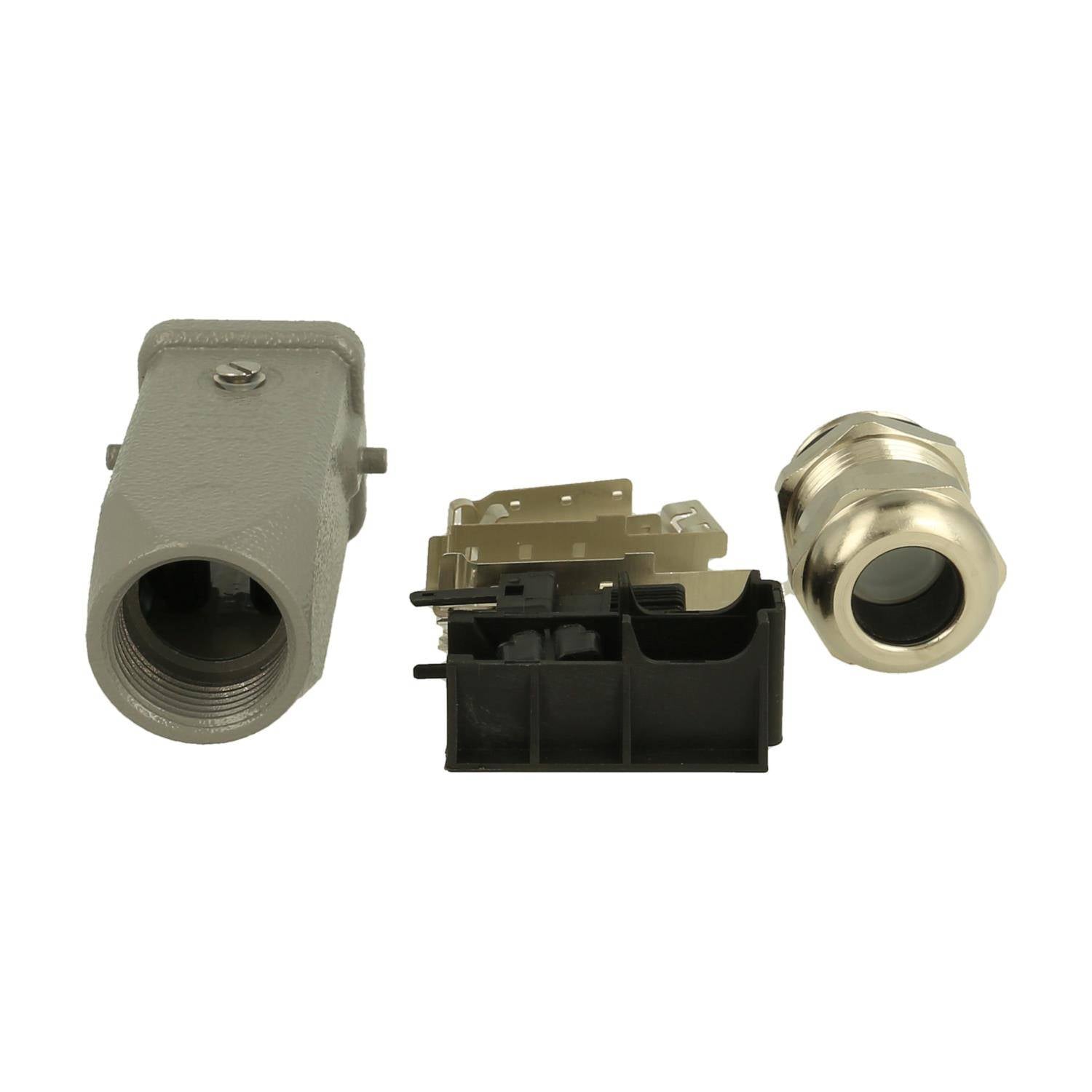 HARTING HAN RJ45 IP67 Hybrid Set Stift im Tüllengehäuse Metall incl. Verschraubung - 1 Stück-2