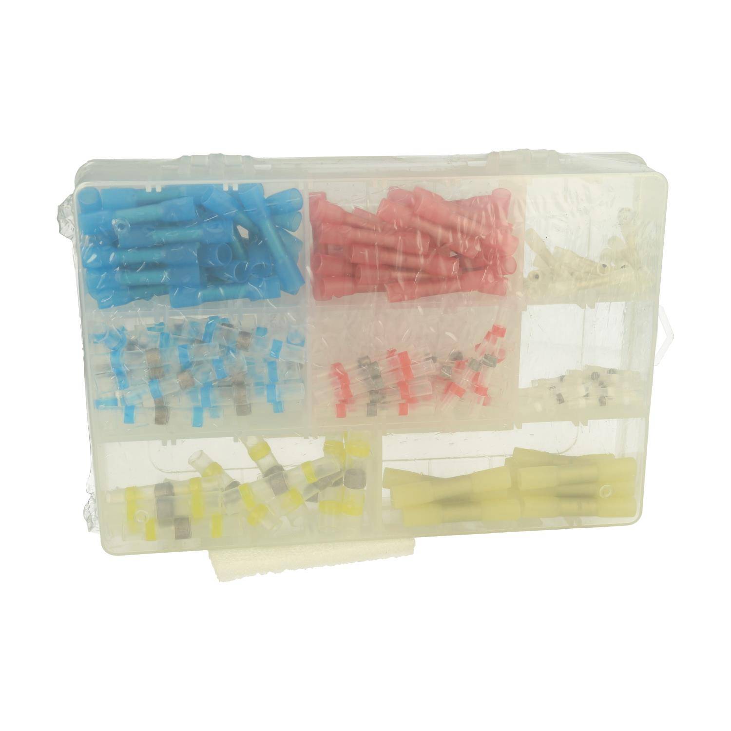 Sortimentskasten mit Stoßverbinder/Lötverbinder mit Schrumpfschlauchisolation verschiedene Farben - 1Stück