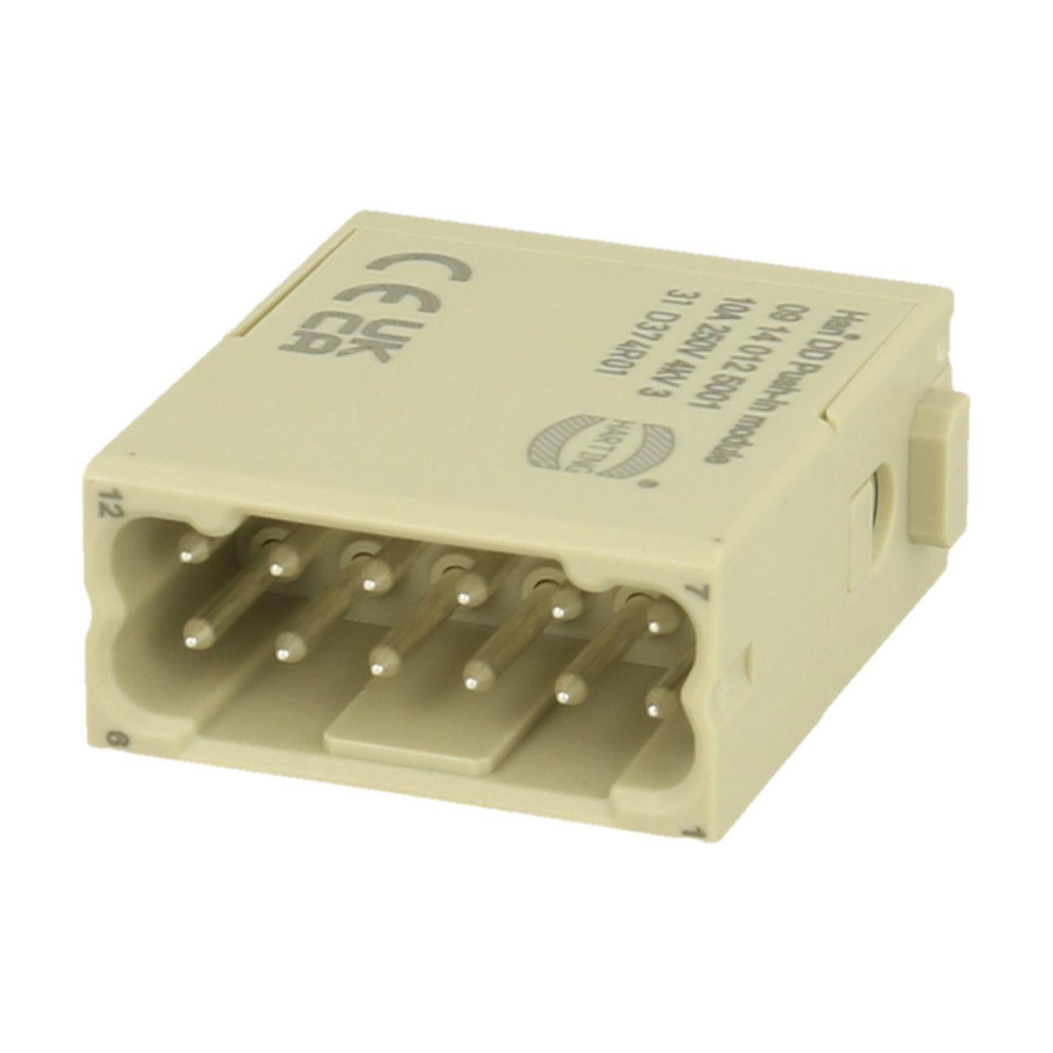 Han DD Modul Stifteinsatz (M) Push-In-Anschluss, 12-polig 250V, 10A - 1 Stück-3