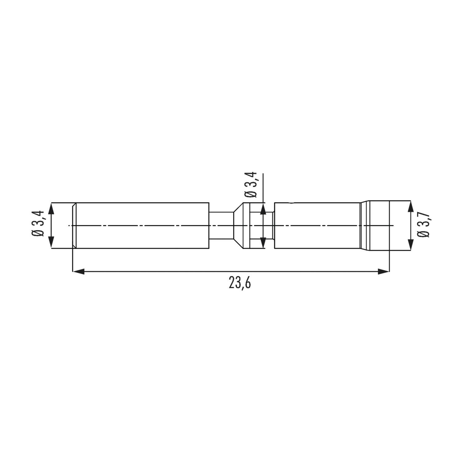 HUMMEL M23 Power Leistungs-Crimpkontakt Kontaktbuchse (F) 0,75mm² - 2,5mm² gold Werkstoff Messing (CuZn) - 1 Stück-2