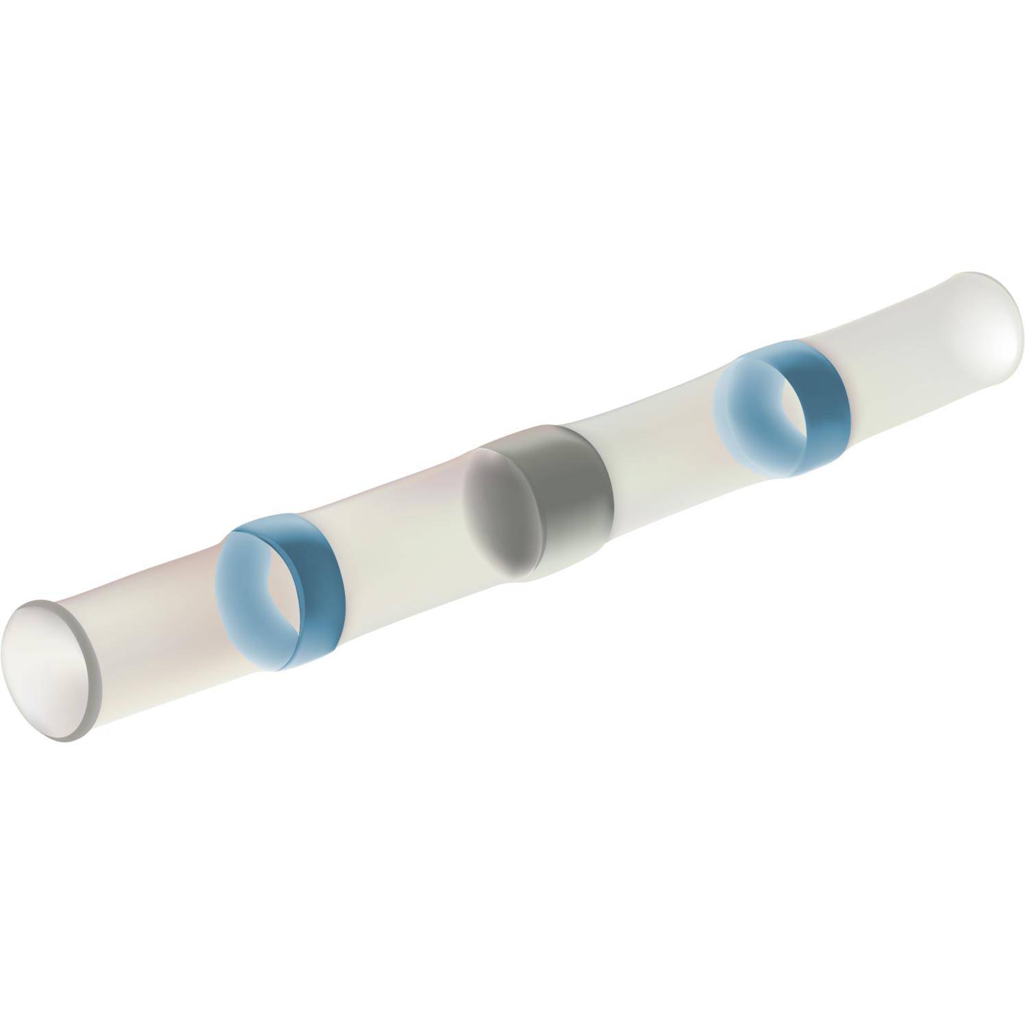Lötverbinder mit Schrumpfschlauch isoliert, Farbe Kodierung DIN Querschnitt 2mm² - 4mm² blau, transparent - 1 Stück-0