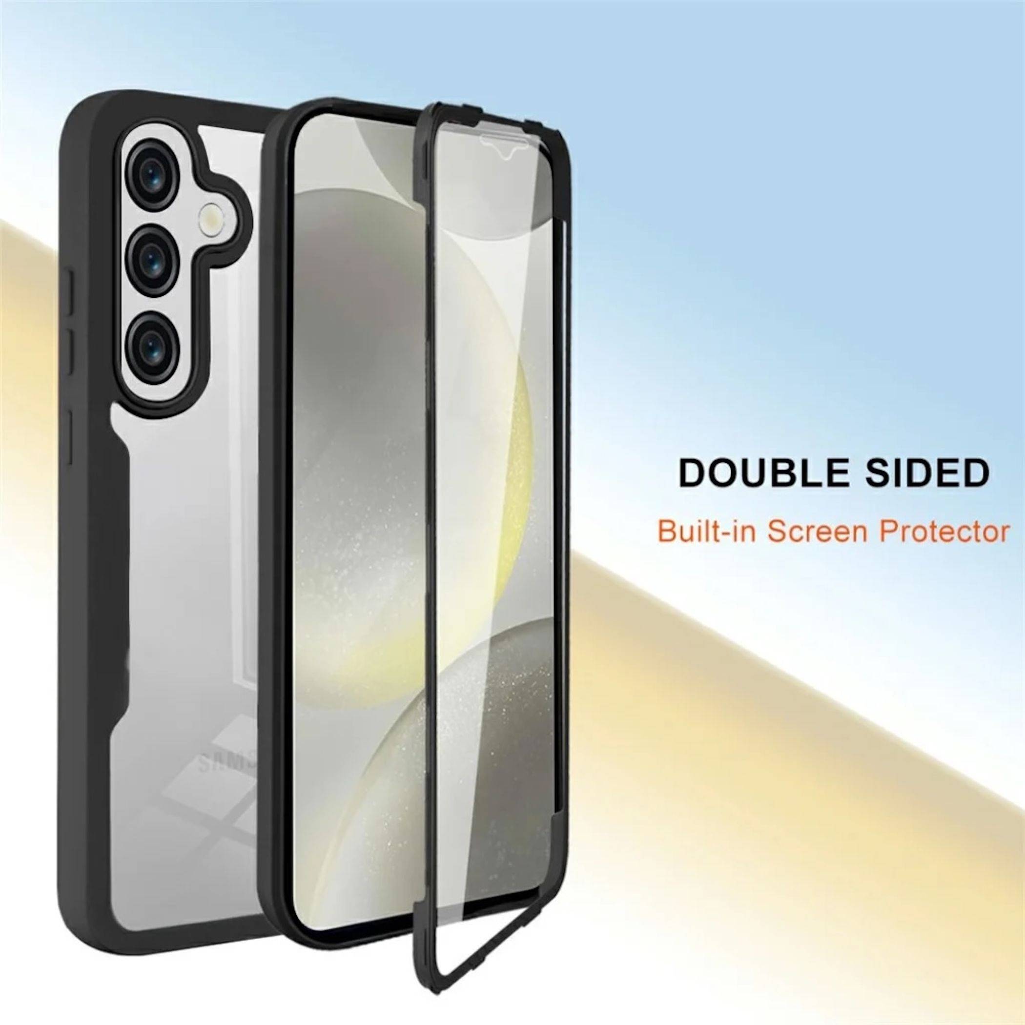 360 Grad Handyhülle für Samsung Galaxy A57 5G mit Display & Kameraschutz Schwarz-1