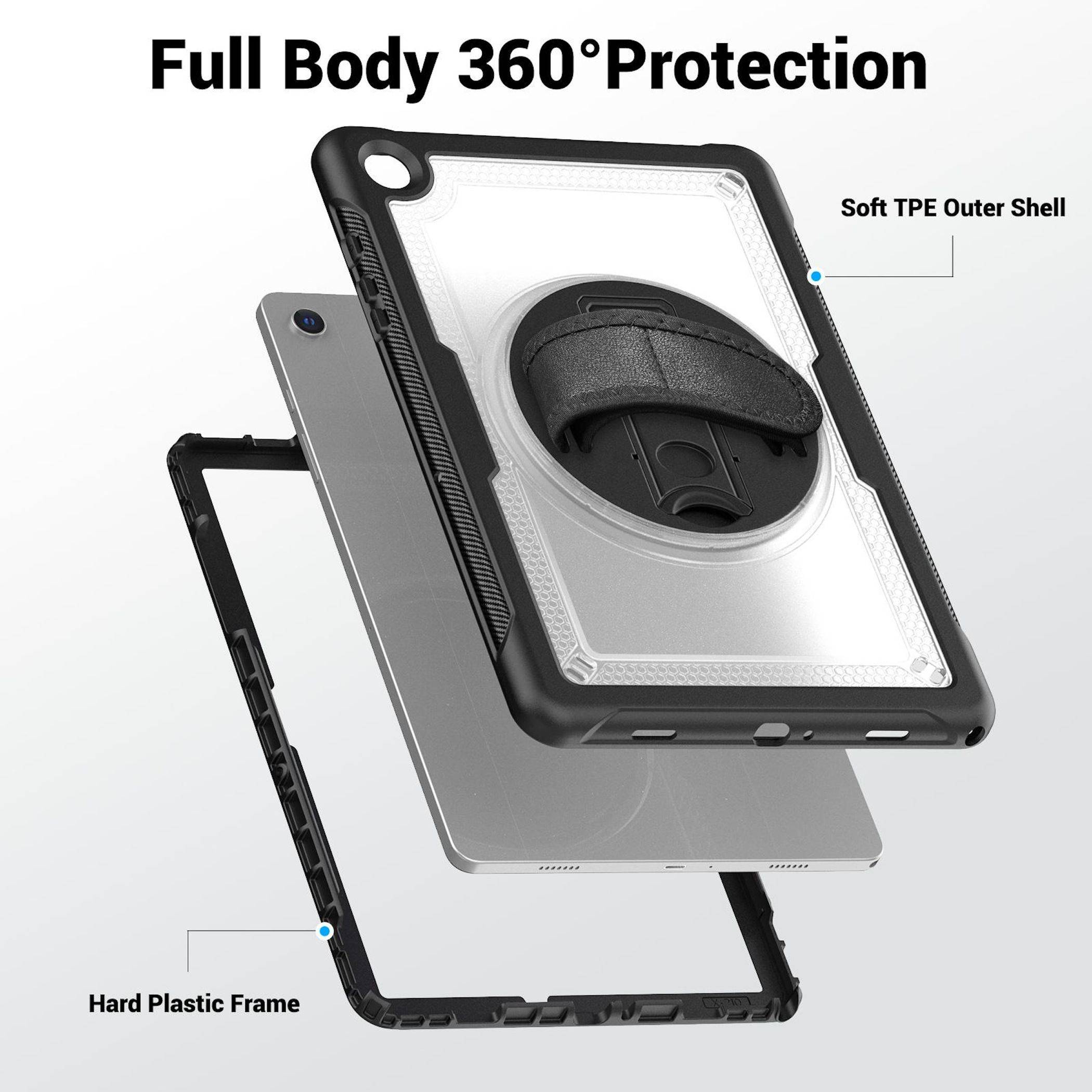 Outdoor für Samsung Galaxy Tab A11+ / A9+ mit Handgriff Transparent-2