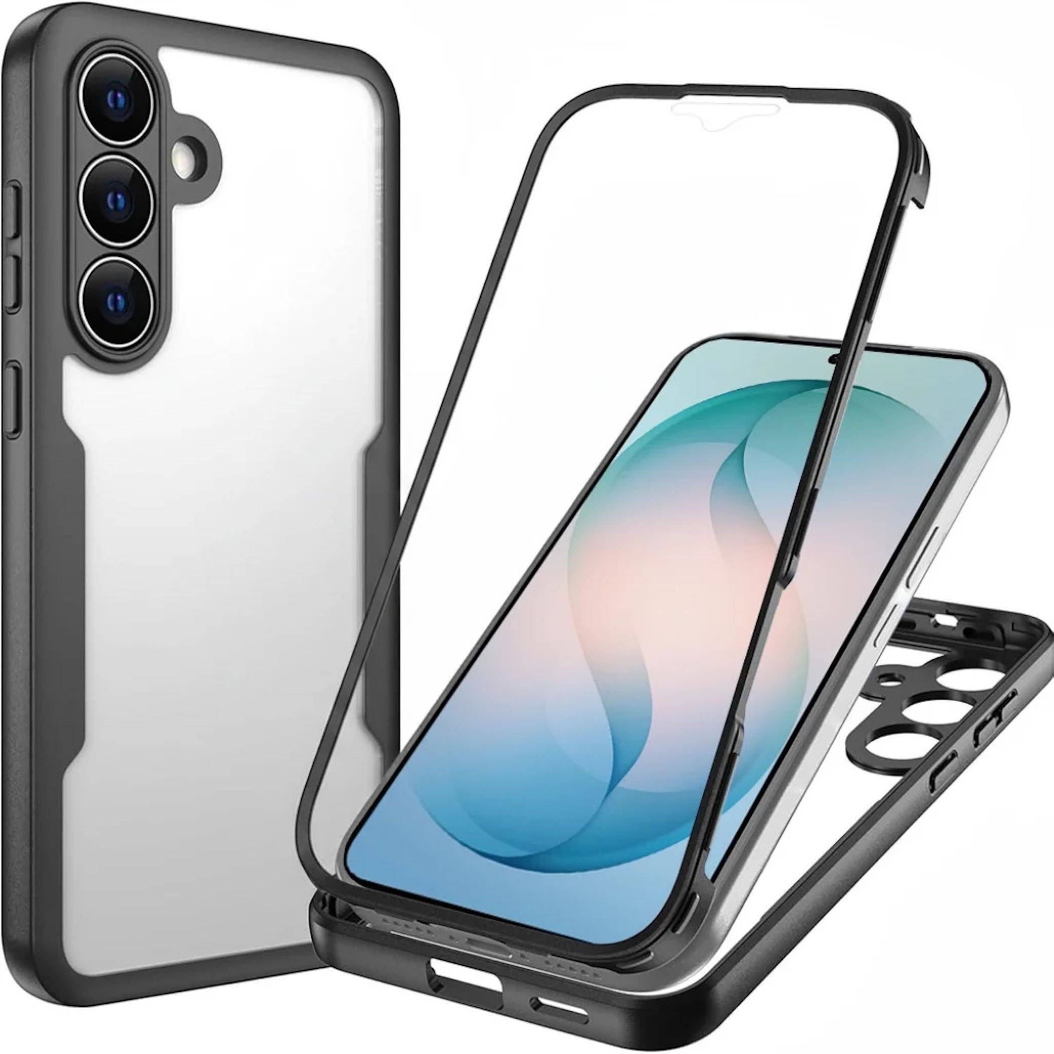 360 Grad Handyhülle für Samsung Galaxy A57 5G mit Display & Kameraschutz Schwarz-0