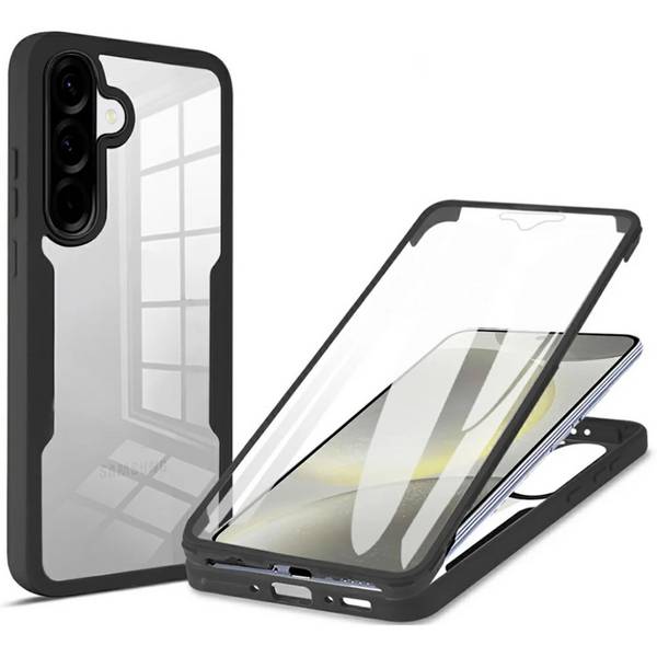360 Grad Handyhülle für Samsung Galaxy A37 / A56 / A36 mit Displayschutz Schwarz