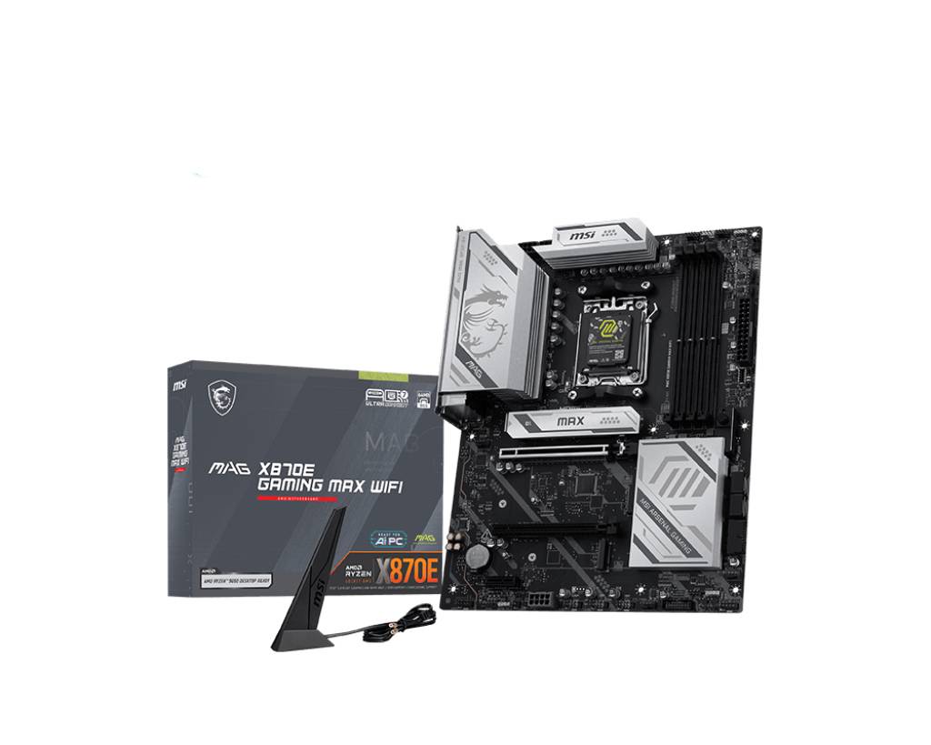 MSI MAG X870E GAMING MAX WIFI - Motherboard - ATX - Socket AM5 - AMD X870E Chipsatz - USB4, USB-C 3.2 Gen2, USB 3.2 Gen-1