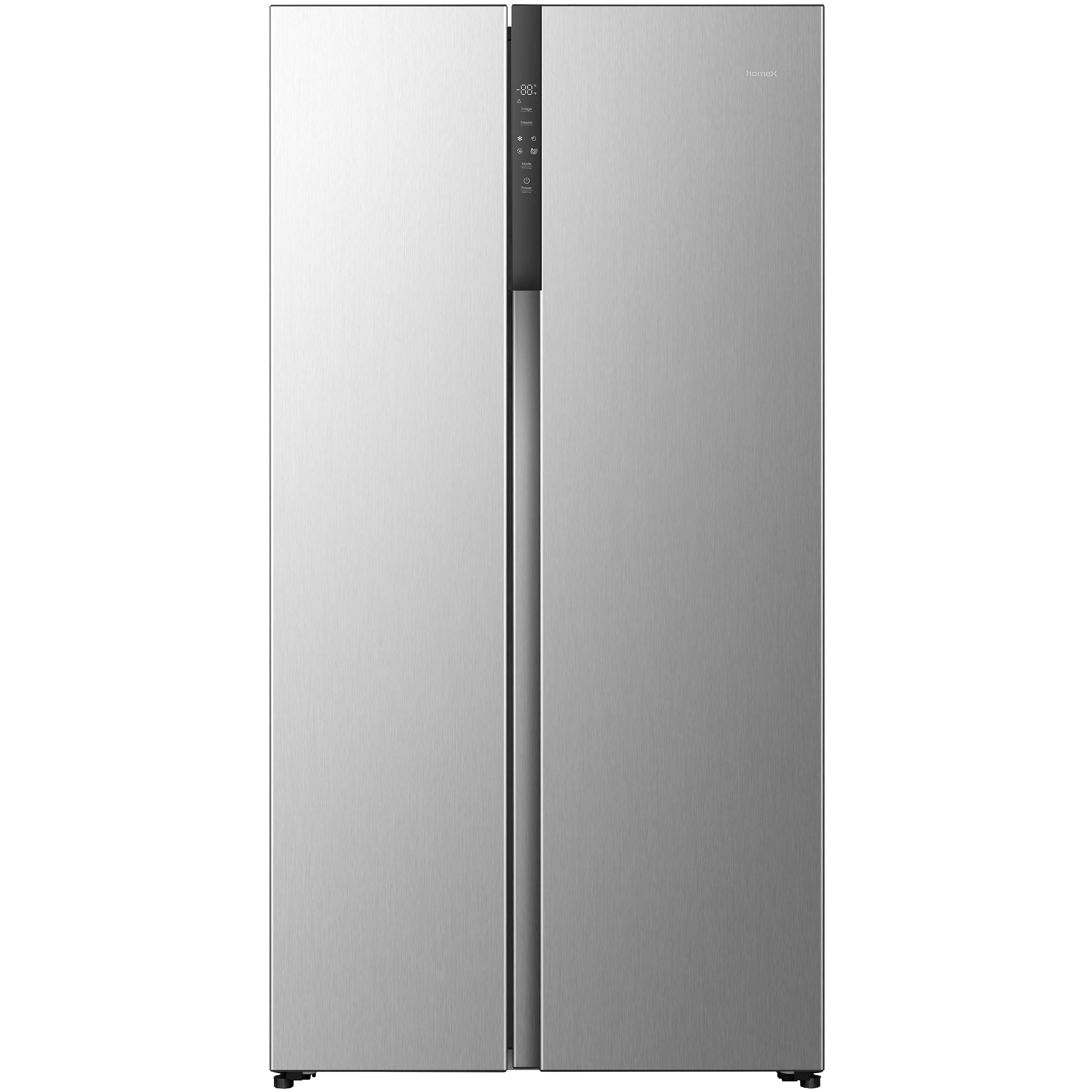 homeX Side by Side Kühlschrank, Kühl-Gefrier-Kombination, No Frost - 544 Liter, Multi Airflow, leise 37 dB, CFBSN5441C-S-0