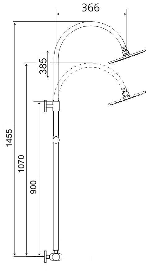 Beitz & Walz AQVASHOWER Standbrausegarnitur-Set-1