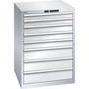 ESD-Schubladenschrank BxTxH 717 x 725 x 1000 mm 8 Schubladen 75/100/150 mm Traglast 75 kg lichtgrau. Lista